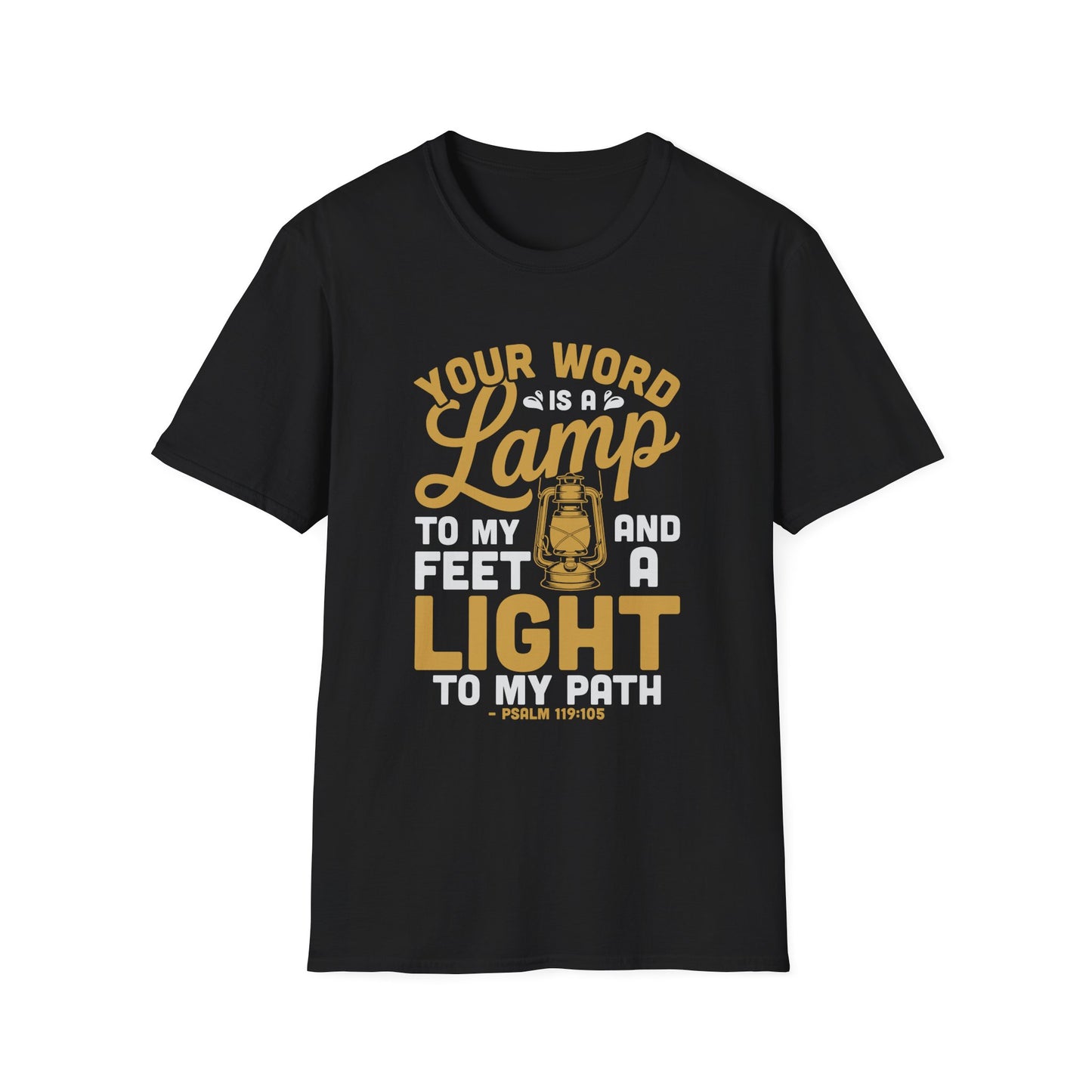 Your Word is a Lamp Unisex Softstyle T-Shirt, Inspirational Tee, Gift for Religious Friends, Christian Apparel, Faith-Based Shirt