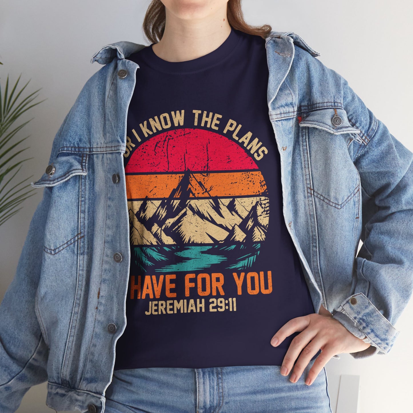 Inspirational Mountain Tee, Faith-Based T-Shirt, Jeremiah 29:11 Shirt, Unisex Cotton Tee, Spiritual Gift, Outdoor Adventure Top