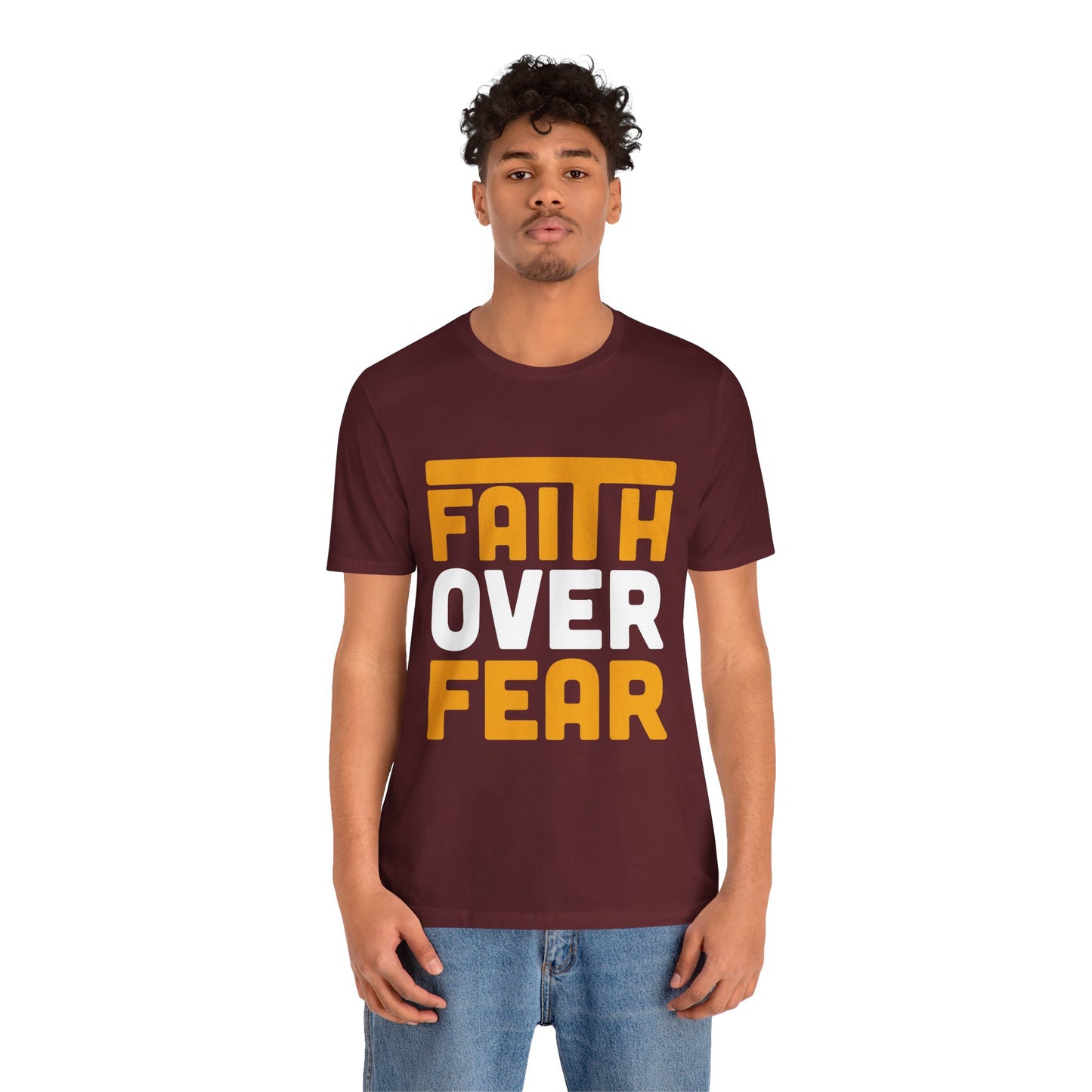 Faith Over Fear Tee - Inspirational Unisex Shirt for Encouragement, Motivational Gift, Daily Wear, Spiritual Apparel, Thoughtful Present