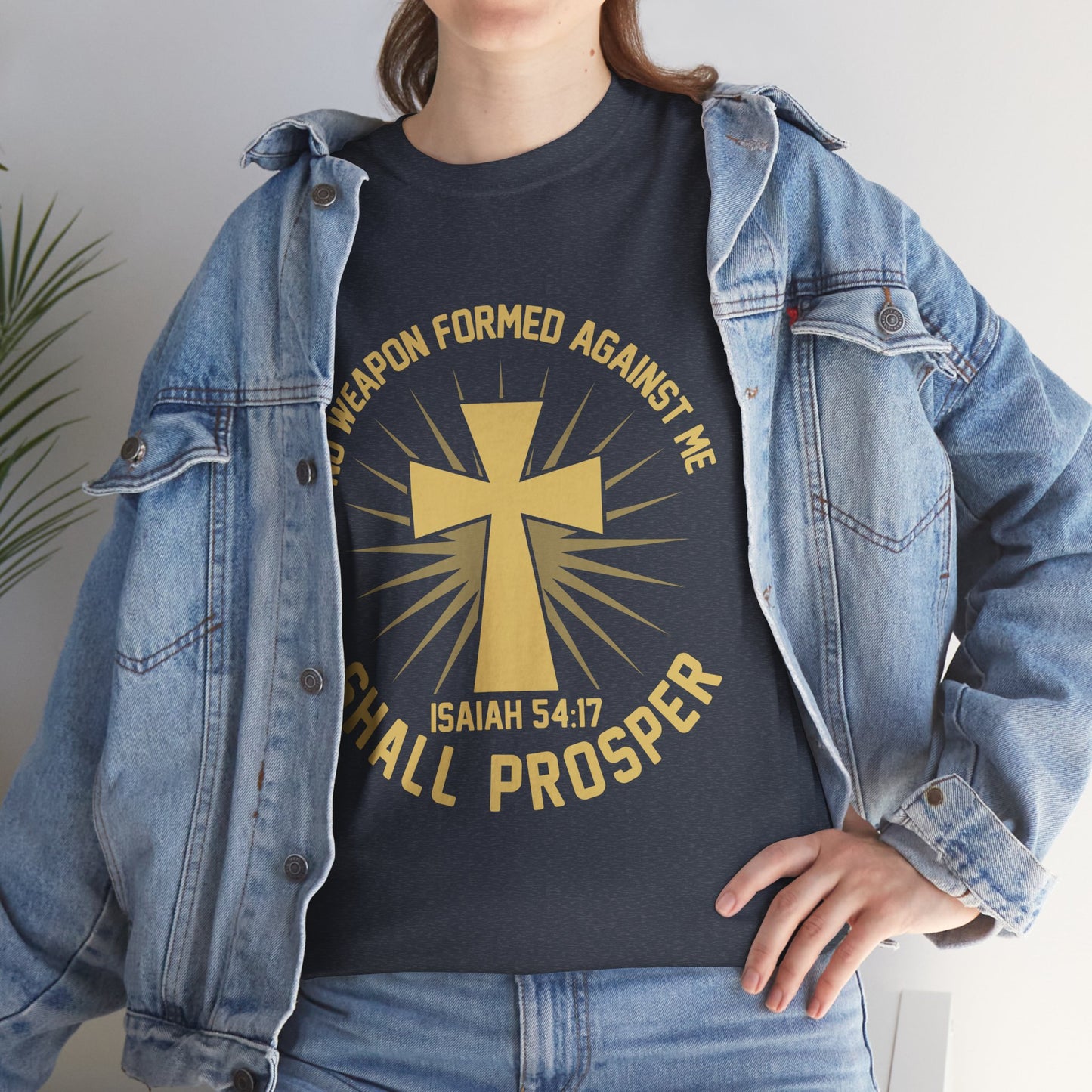 Inspirational Christian Tee - No Weapon Formed Against Me, Faith Shirt, Spiritual Gift, Church Apparel, Motivational Wear, Religious Message