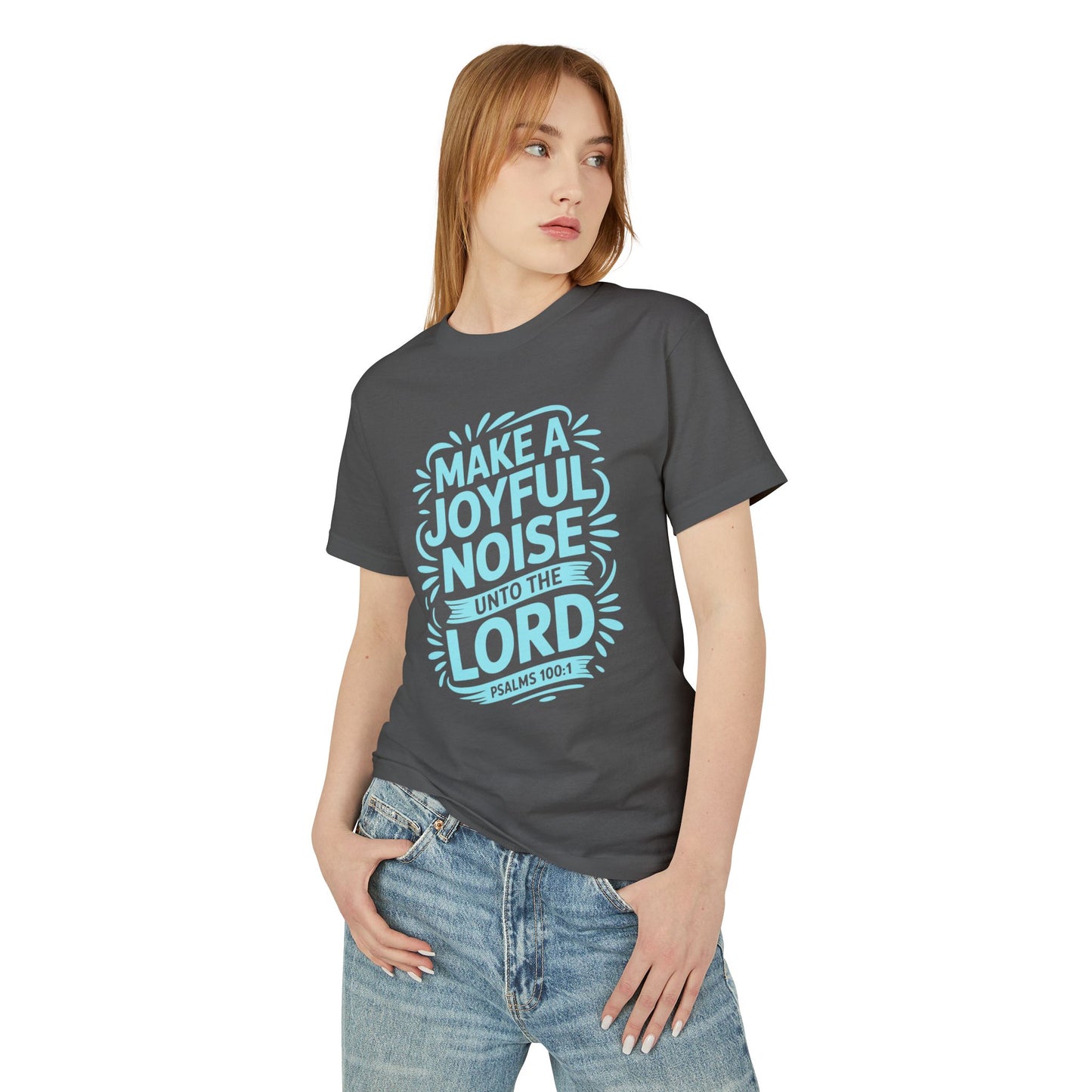 Joyful Noise Tee - Unisex Garment-Dyed Cotton Shirt, Faith-Based Apparel, Christian Gift, Inspirational Tee, Summer Wear, Church Outing