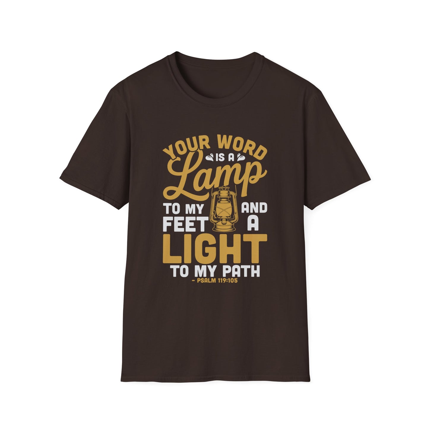 Your Word is a Lamp Unisex Softstyle T-Shirt, Inspirational Tee, Gift for Religious Friends, Christian Apparel, Faith-Based Shirt
