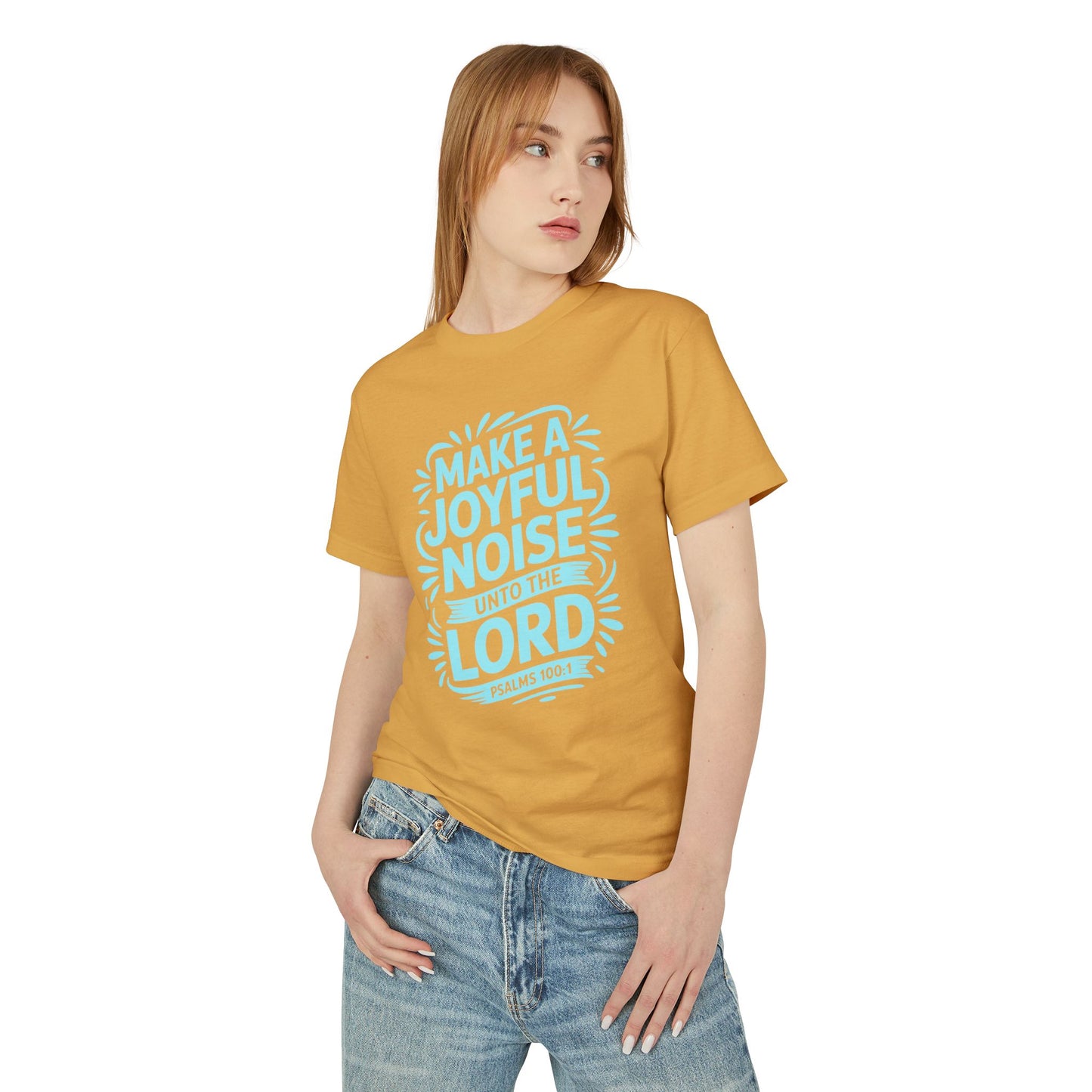 Joyful Noise Tee - Unisex Garment-Dyed Cotton Shirt, Faith-Based Apparel, Christian Gift, Inspirational Tee, Summer Wear, Church Outing