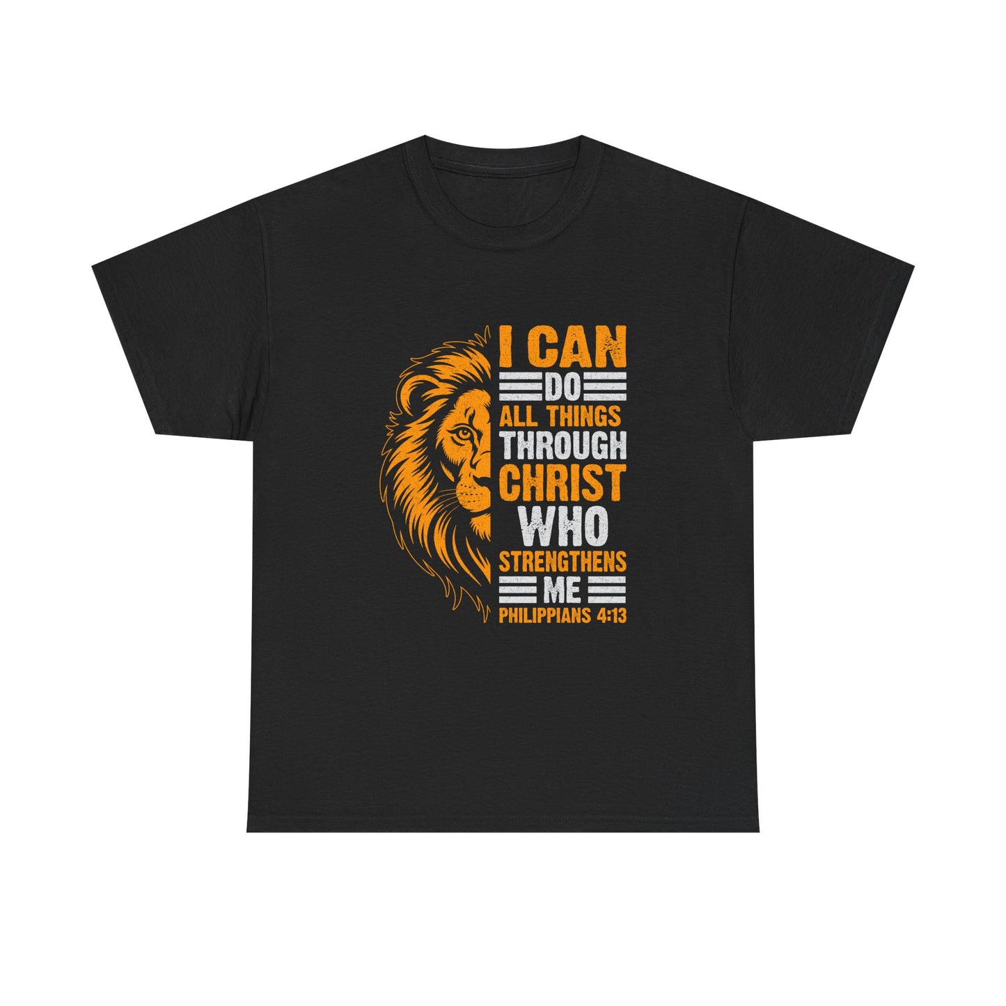 Inspirational Lion T-Shirt - Faith, Strength, Motivational Apparel, Christian Gifts, Biblical Quotes, Encouragement Wear