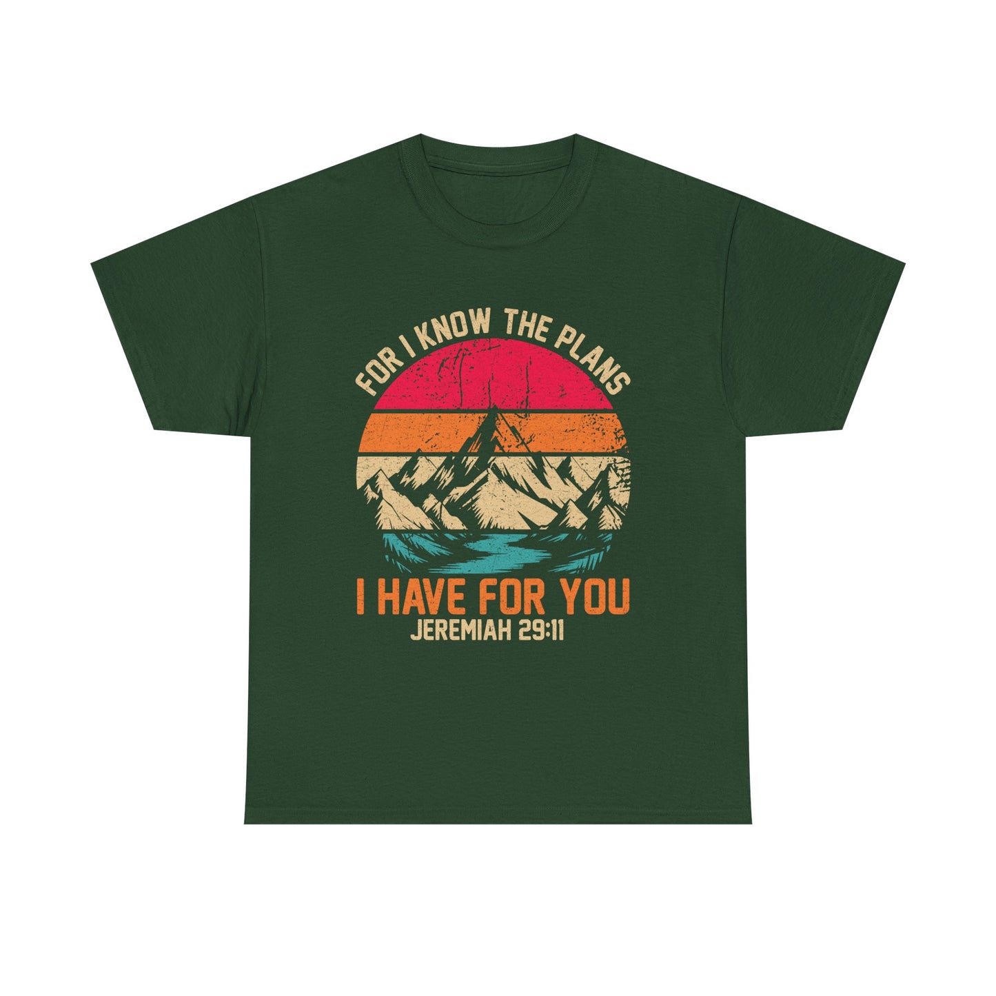 Inspirational Mountain Tee, Faith-Based T-Shirt, Jeremiah 29:11 Shirt, Unisex Cotton Tee, Spiritual Gift, Outdoor Adventure Top