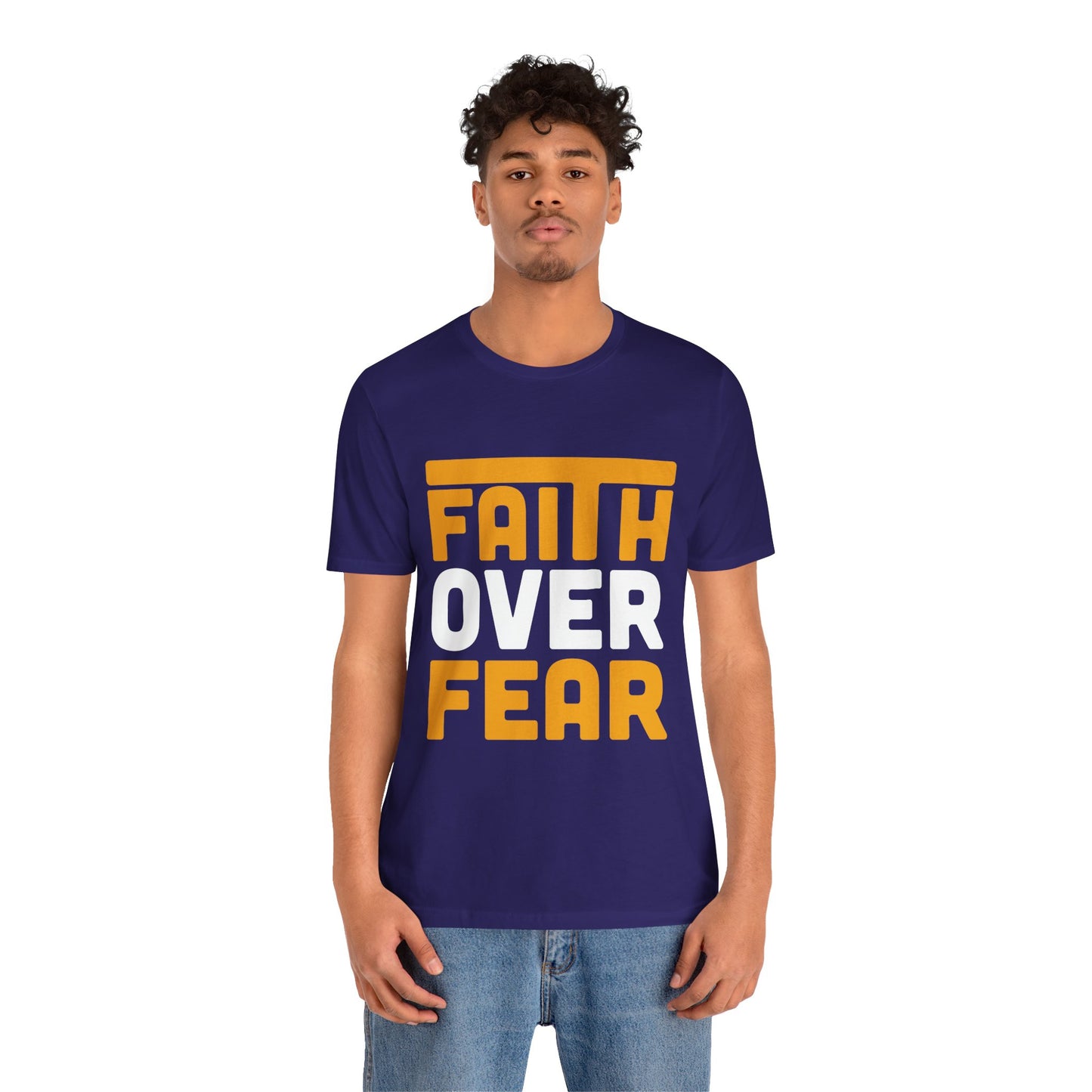 Faith Over Fear Tee - Inspirational Unisex Shirt for Encouragement, Motivational Gift, Daily Wear, Spiritual Apparel, Thoughtful Present