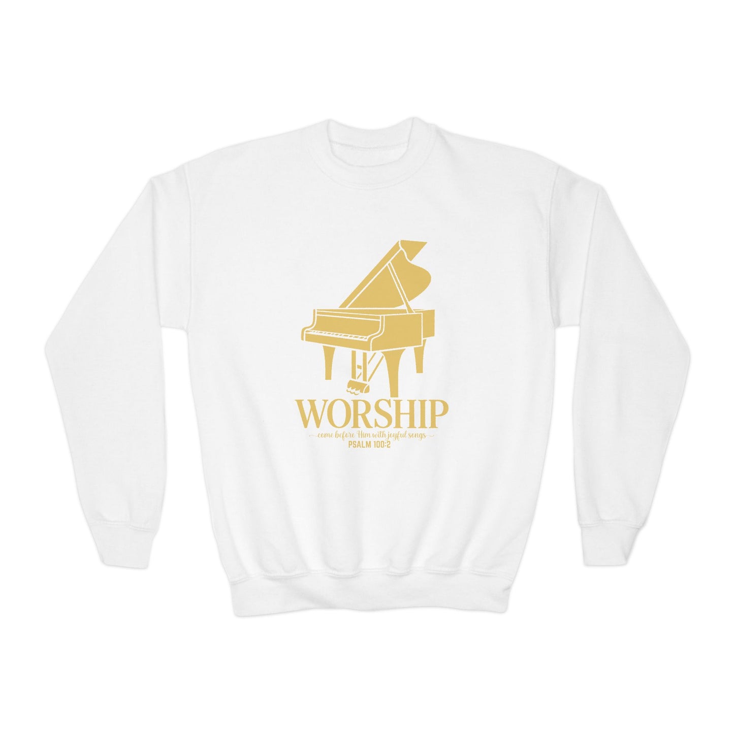 Youth Worship Crewneck Sweatshirt - Music, Faith, Christian, Gift for Teens, Youth Ministry Apparel