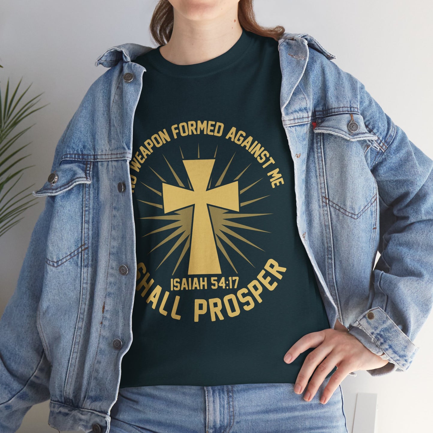 Inspirational Christian Tee - No Weapon Formed Against Me, Faith Shirt, Spiritual Gift, Church Apparel, Motivational Wear, Religious Message