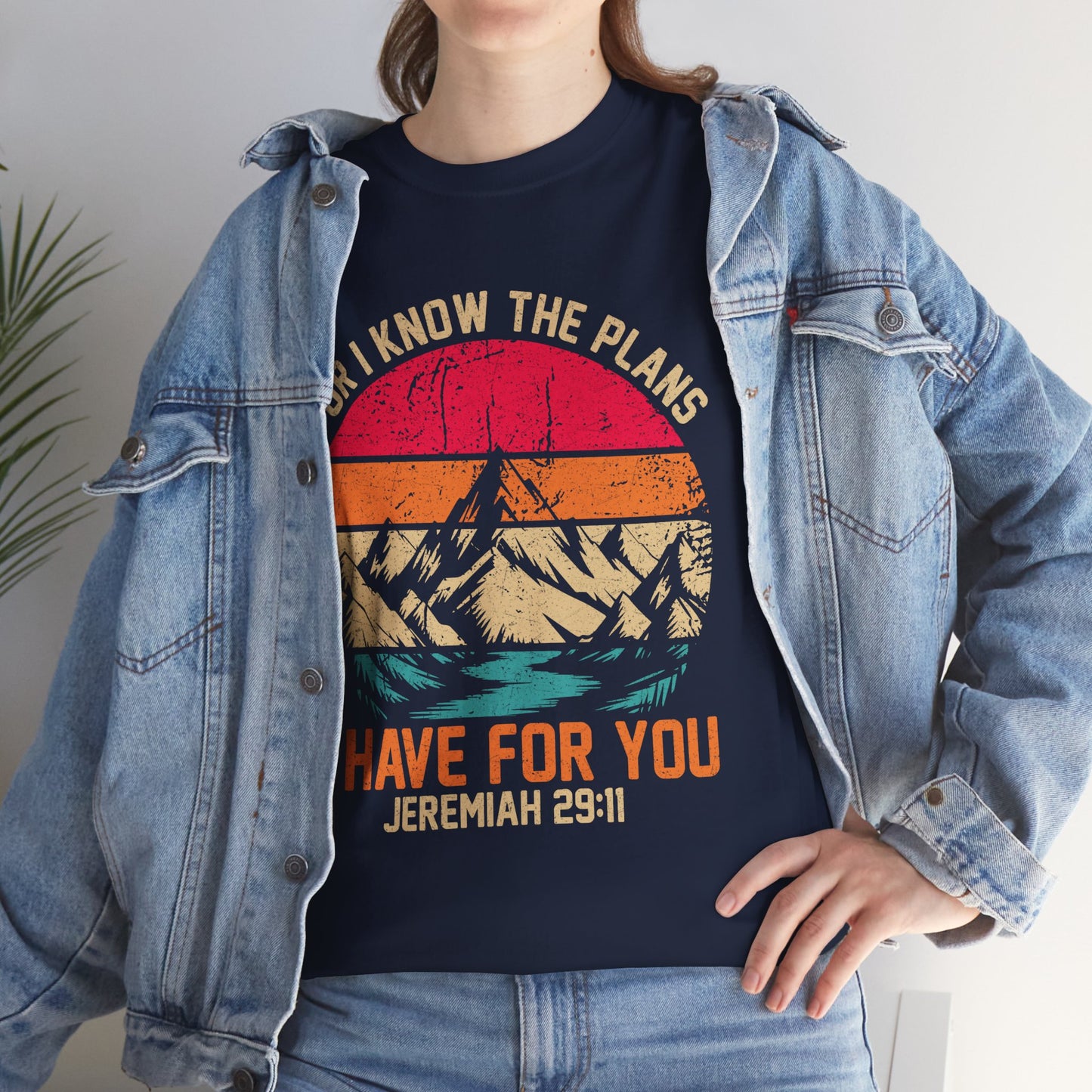 Inspirational Mountain Tee, Faith-Based T-Shirt, Jeremiah 29:11 Shirt, Unisex Cotton Tee, Spiritual Gift, Outdoor Adventure Top