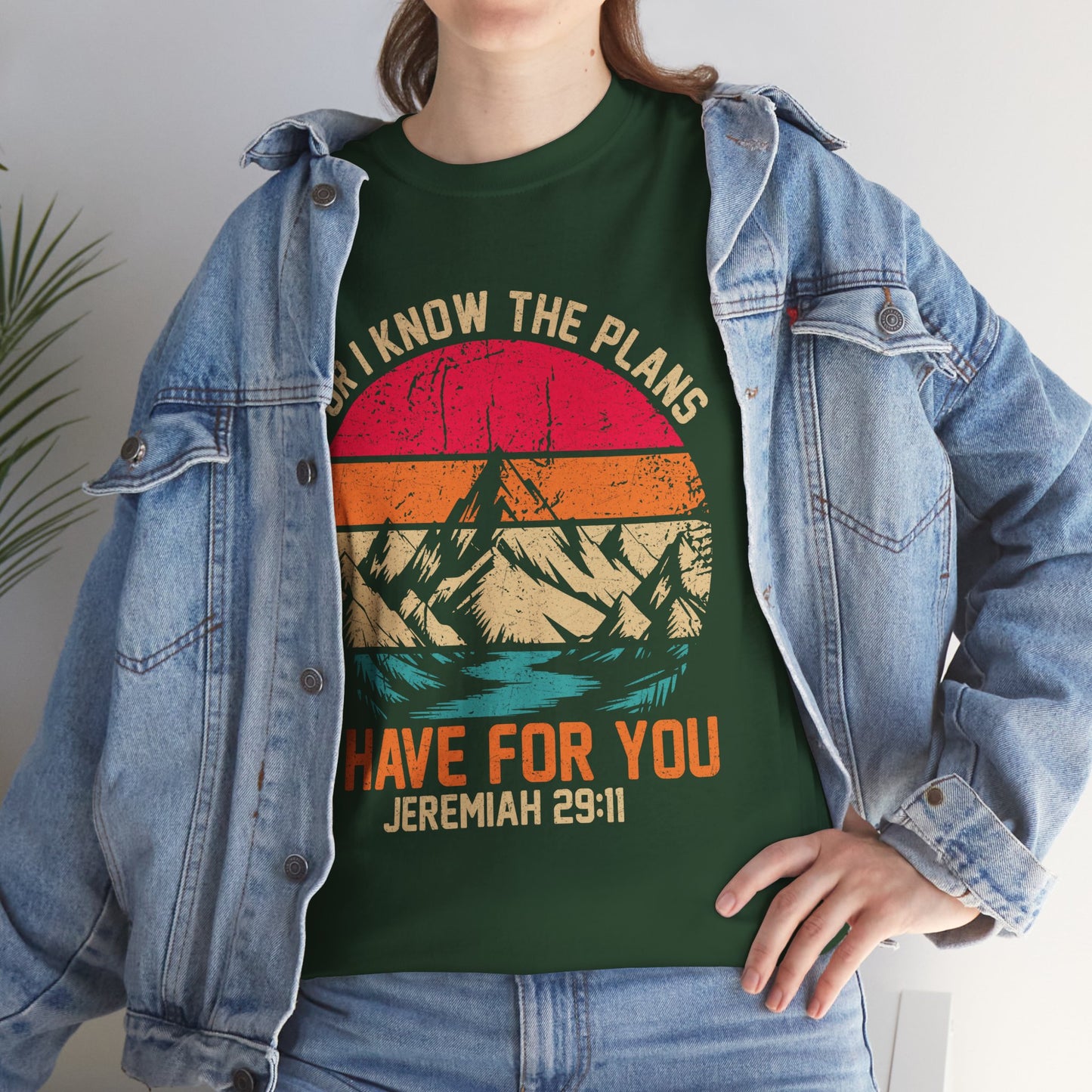 Inspirational Mountain Tee, Faith-Based T-Shirt, Jeremiah 29:11 Shirt, Unisex Cotton Tee, Spiritual Gift, Outdoor Adventure Top