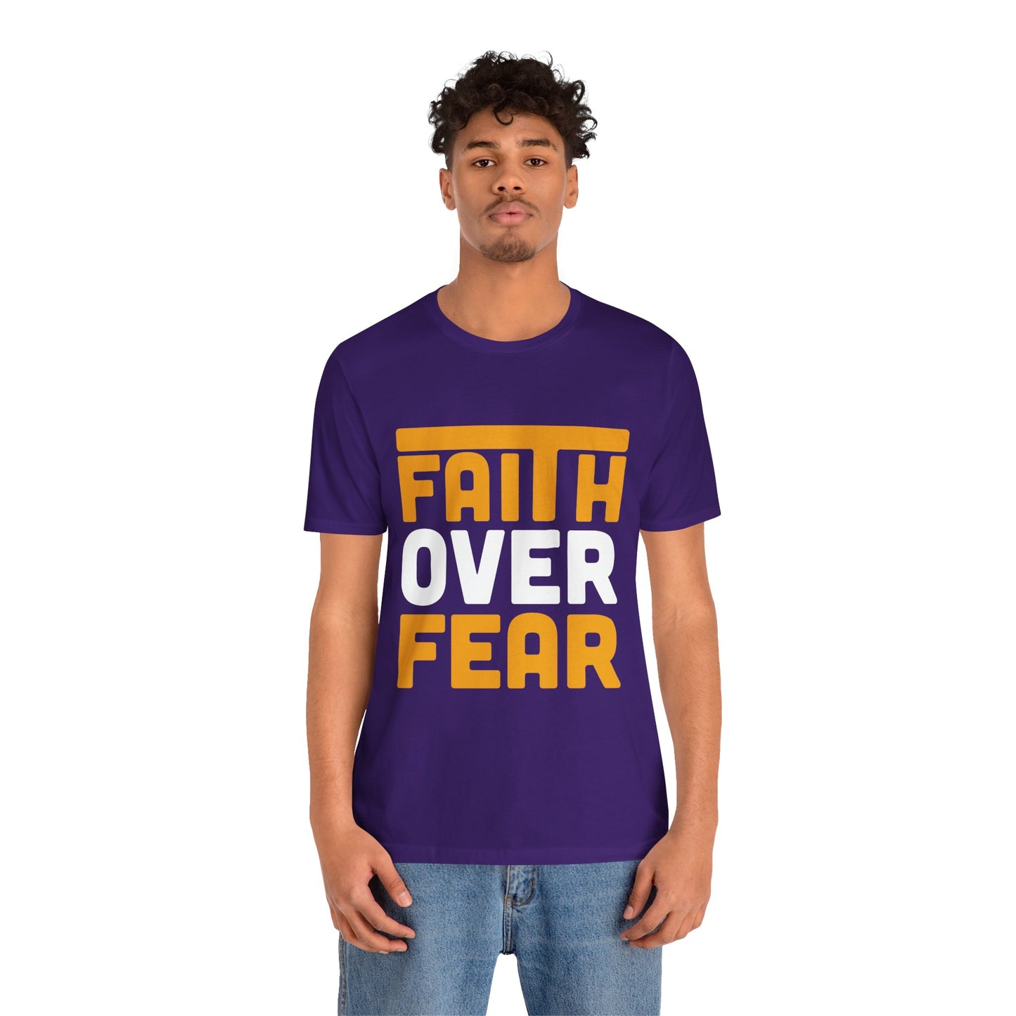 Faith Over Fear Tee - Inspirational Unisex Shirt for Encouragement, Motivational Gift, Daily Wear, Spiritual Apparel, Thoughtful Present