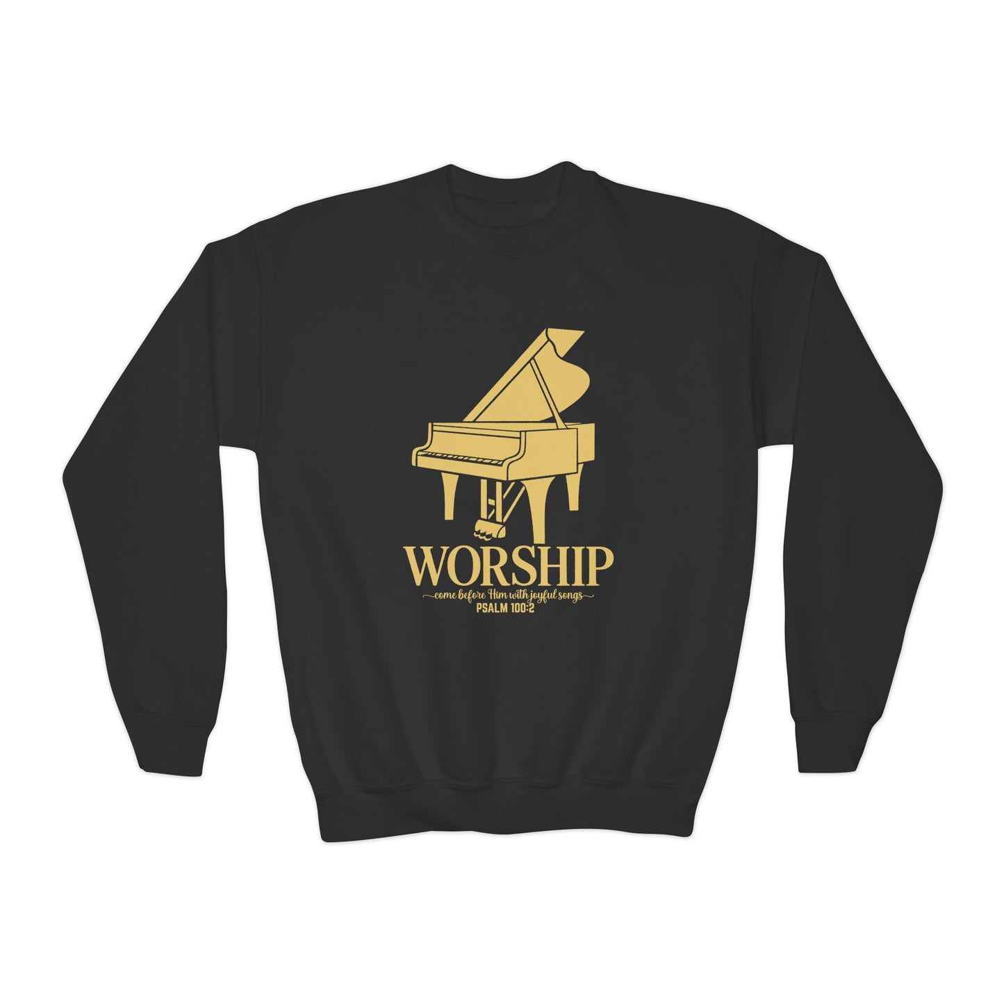 Youth Worship Crewneck Sweatshirt - Music, Faith, Christian, Gift for Teens, Youth Ministry Apparel