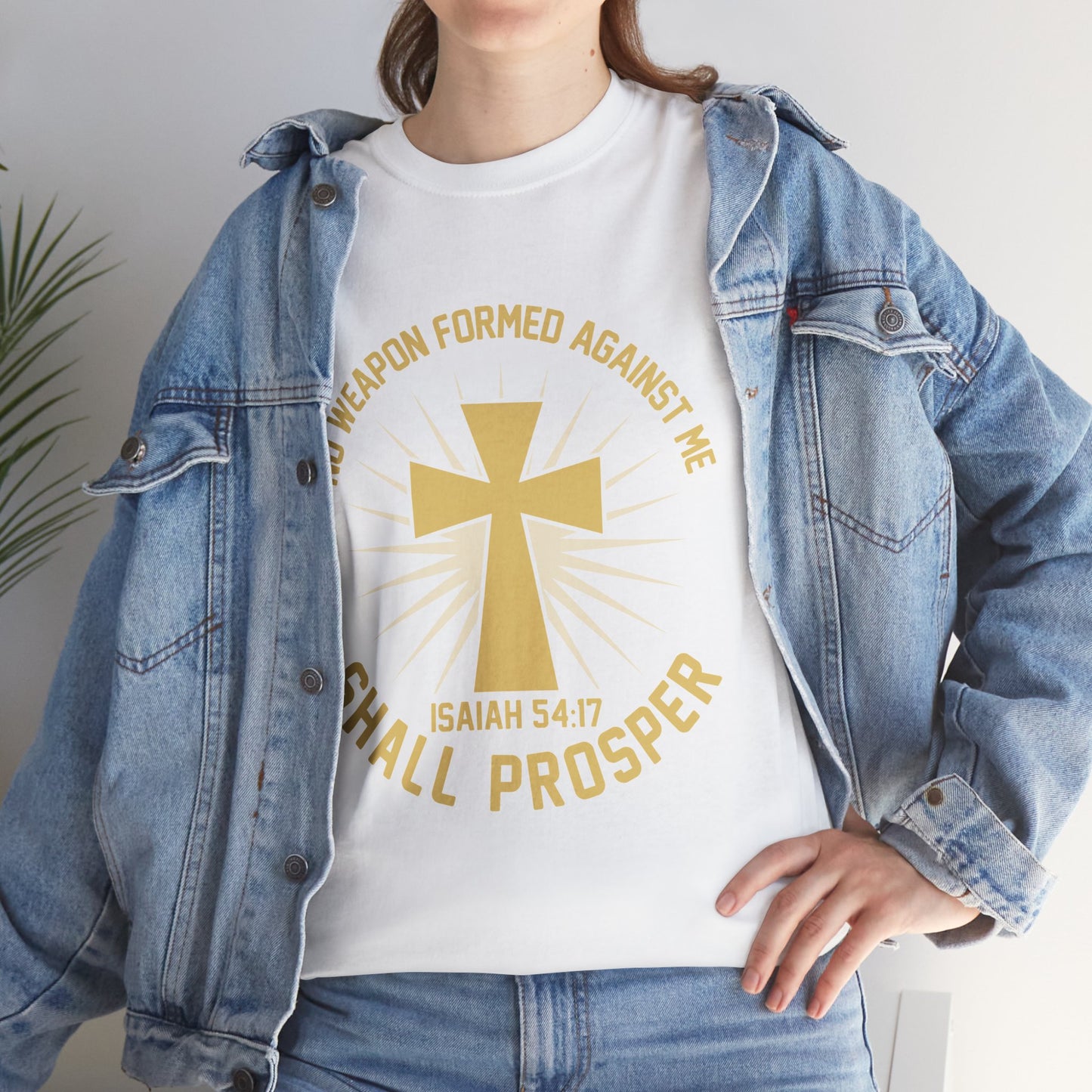 Inspirational Christian Tee - No Weapon Formed Against Me, Faith Shirt, Spiritual Gift, Church Apparel, Motivational Wear, Religious Message