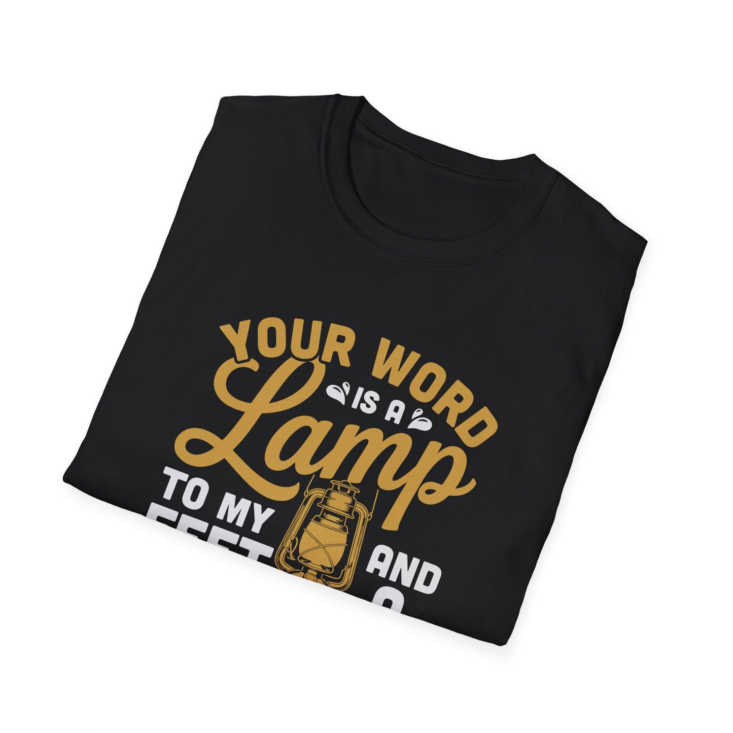 Your Word is a Lamp Unisex Softstyle T-Shirt, Inspirational Tee, Gift for Religious Friends, Christian Apparel, Faith-Based Shirt