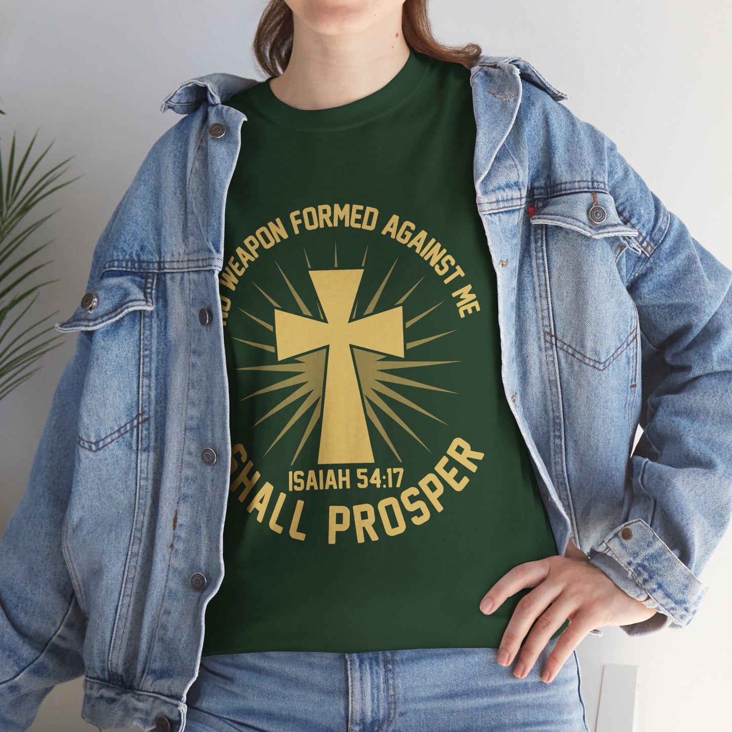 Inspirational Christian Tee - No Weapon Formed Against Me, Faith Shirt, Spiritual Gift, Church Apparel, Motivational Wear, Religious Message