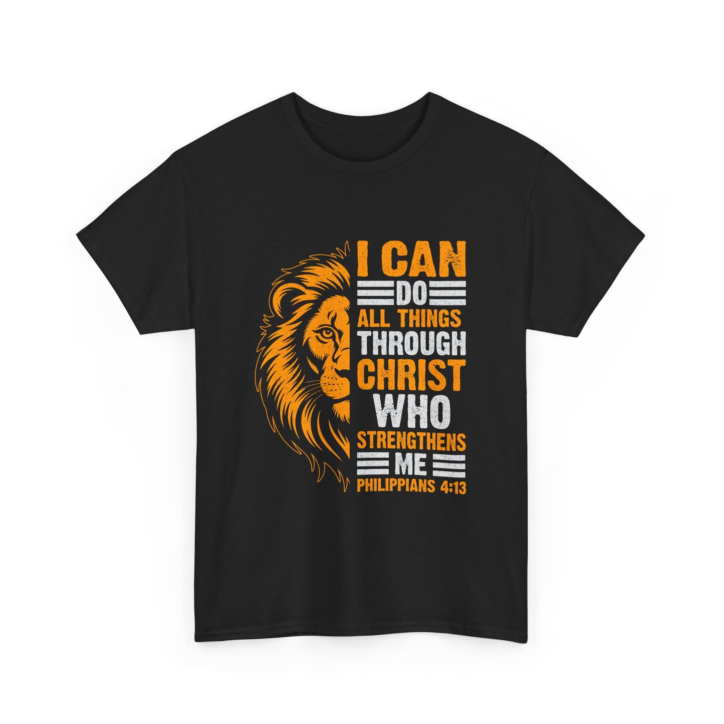 Inspirational Lion T-Shirt - Faith, Strength, Motivational Apparel, Christian Gifts, Biblical Quotes, Encouragement Wear