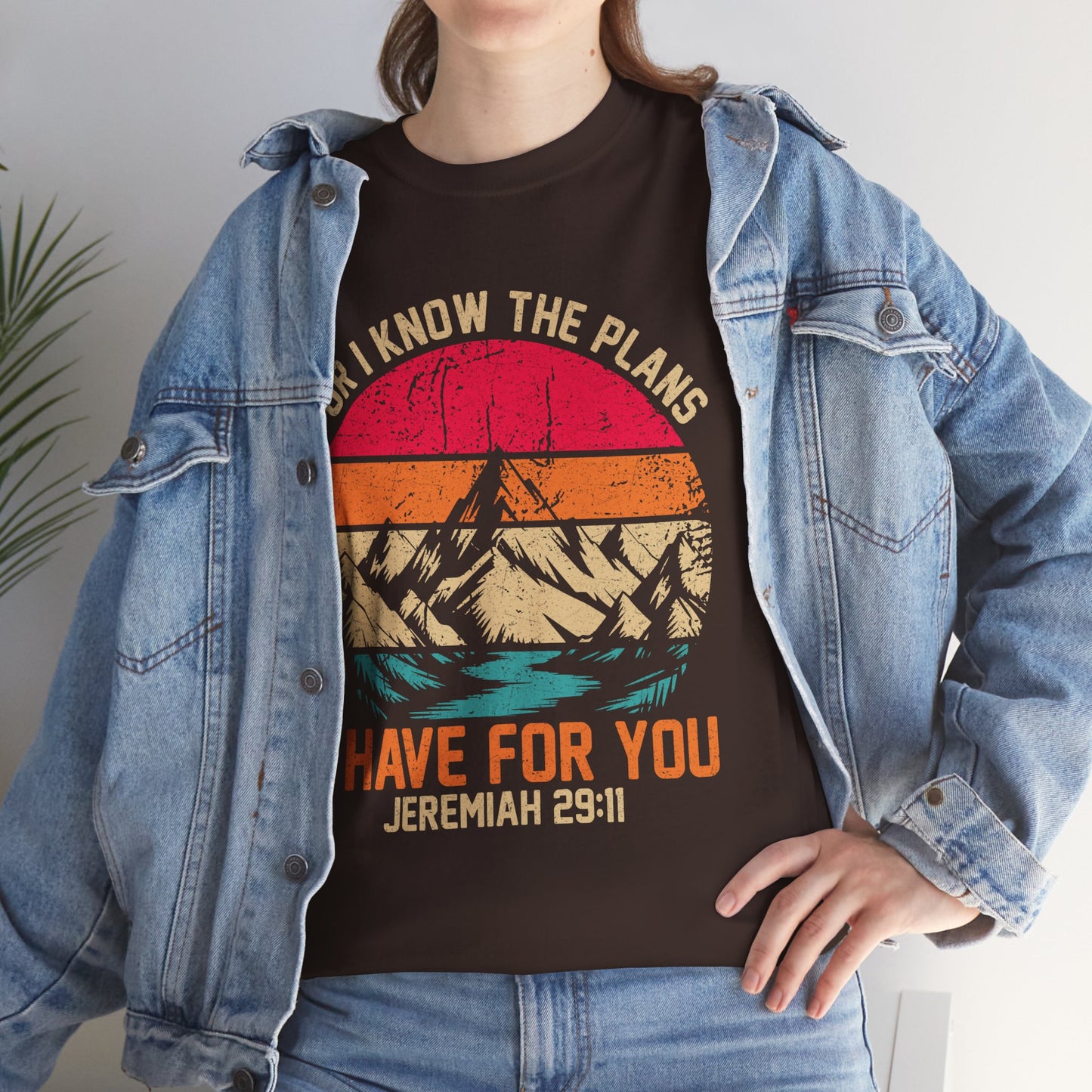 Inspirational Mountain Tee, Faith-Based T-Shirt, Jeremiah 29:11 Shirt, Unisex Cotton Tee, Spiritual Gift, Outdoor Adventure Top