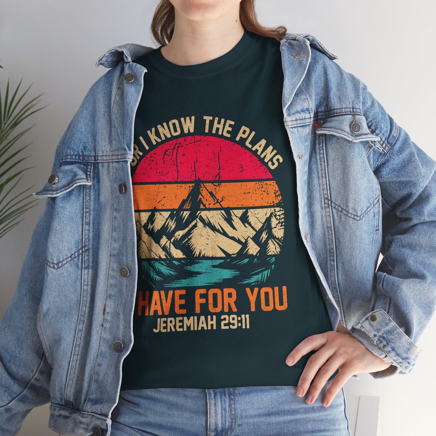 Inspirational Mountain Tee, Faith-Based T-Shirt, Jeremiah 29:11 Shirt, Unisex Cotton Tee, Spiritual Gift, Outdoor Adventure Top