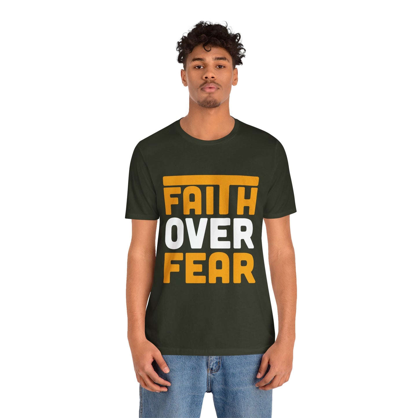 Faith Over Fear Tee - Inspirational Unisex Shirt for Encouragement, Motivational Gift, Daily Wear, Spiritual Apparel, Thoughtful Present