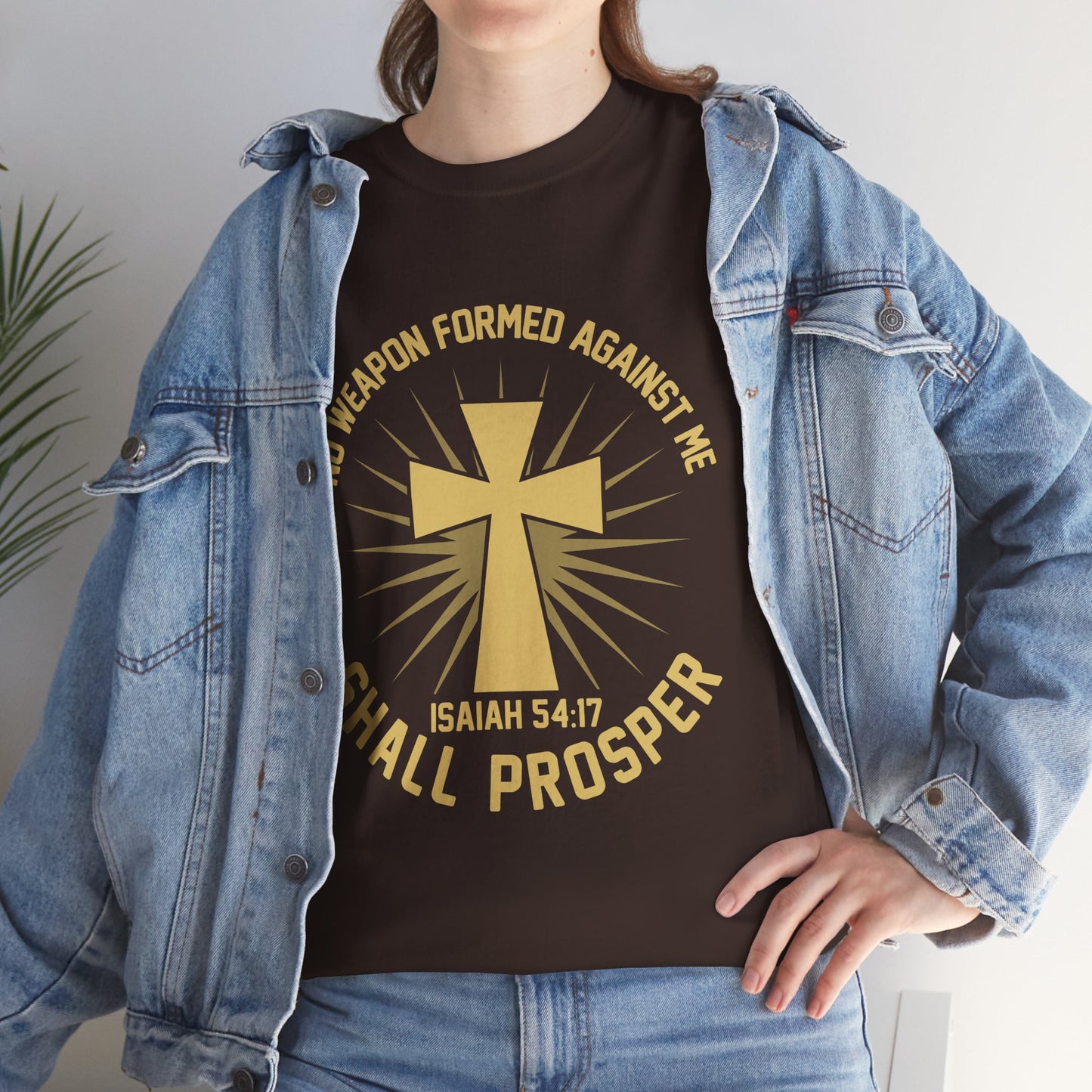 Inspirational Christian Tee - No Weapon Formed Against Me, Faith Shirt, Spiritual Gift, Church Apparel, Motivational Wear, Religious Message