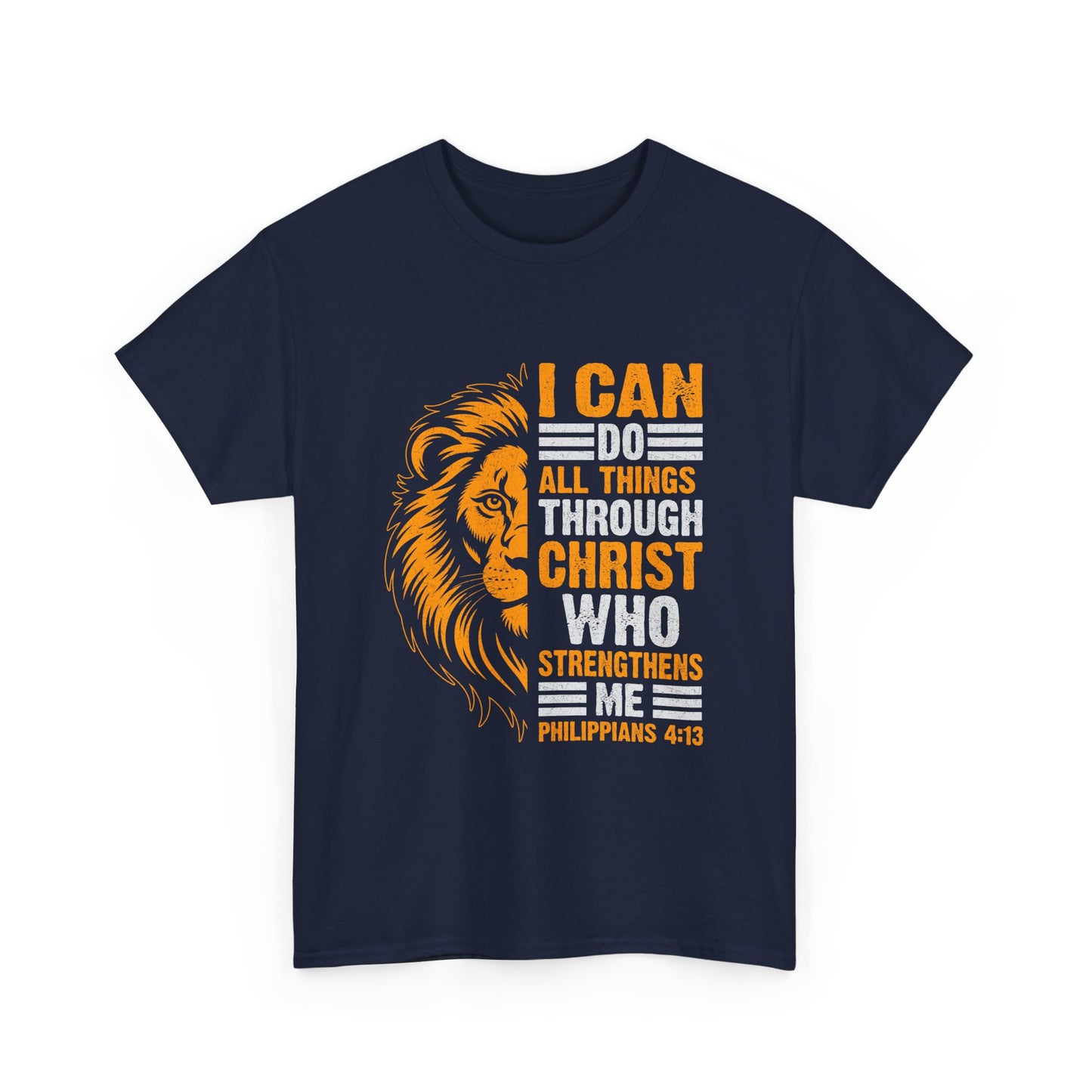 Inspirational Lion T-Shirt - Faith, Strength, Motivational Apparel, Christian Gifts, Biblical Quotes, Encouragement Wear