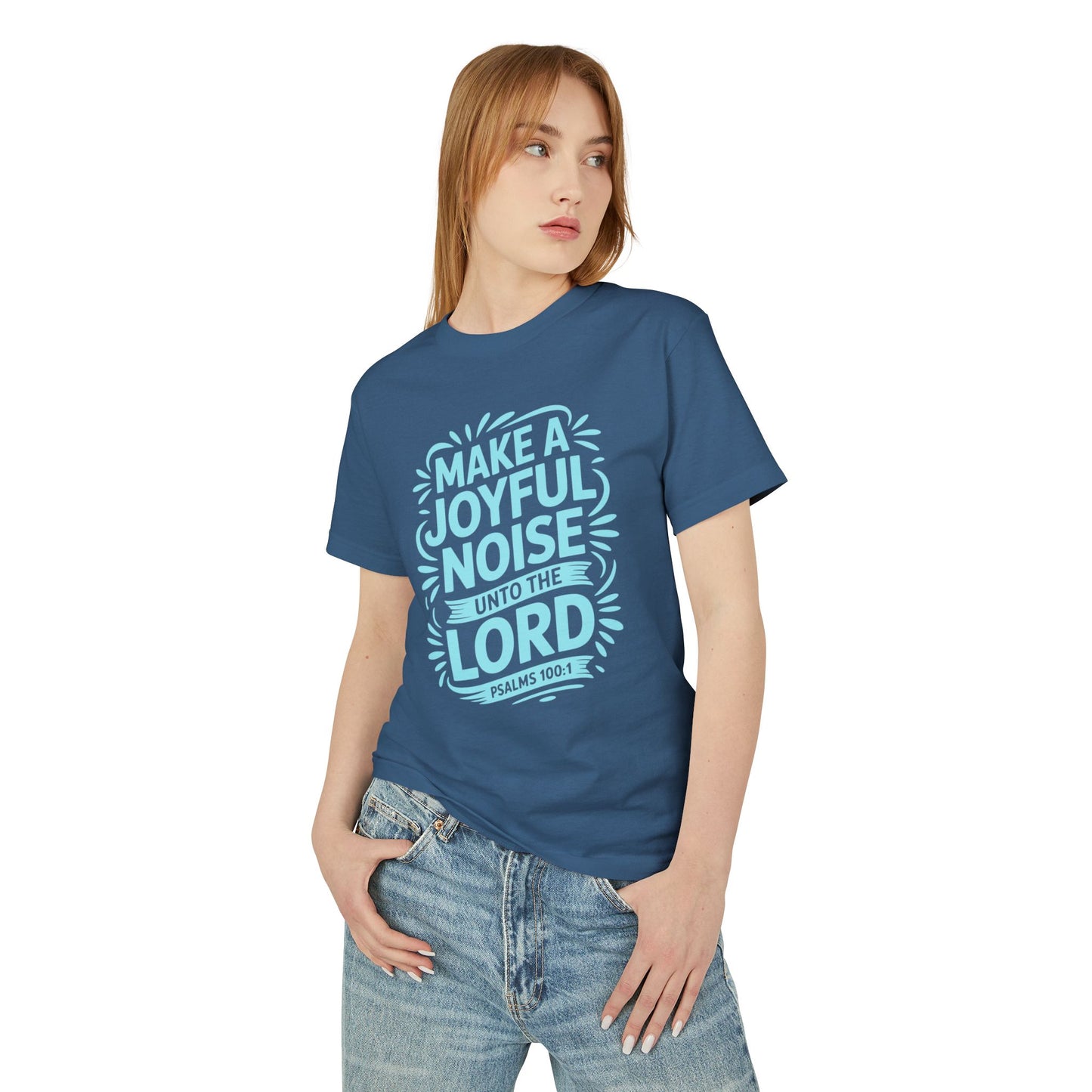 Joyful Noise Tee - Unisex Garment-Dyed Cotton Shirt, Faith-Based Apparel, Christian Gift, Inspirational Tee, Summer Wear, Church Outing