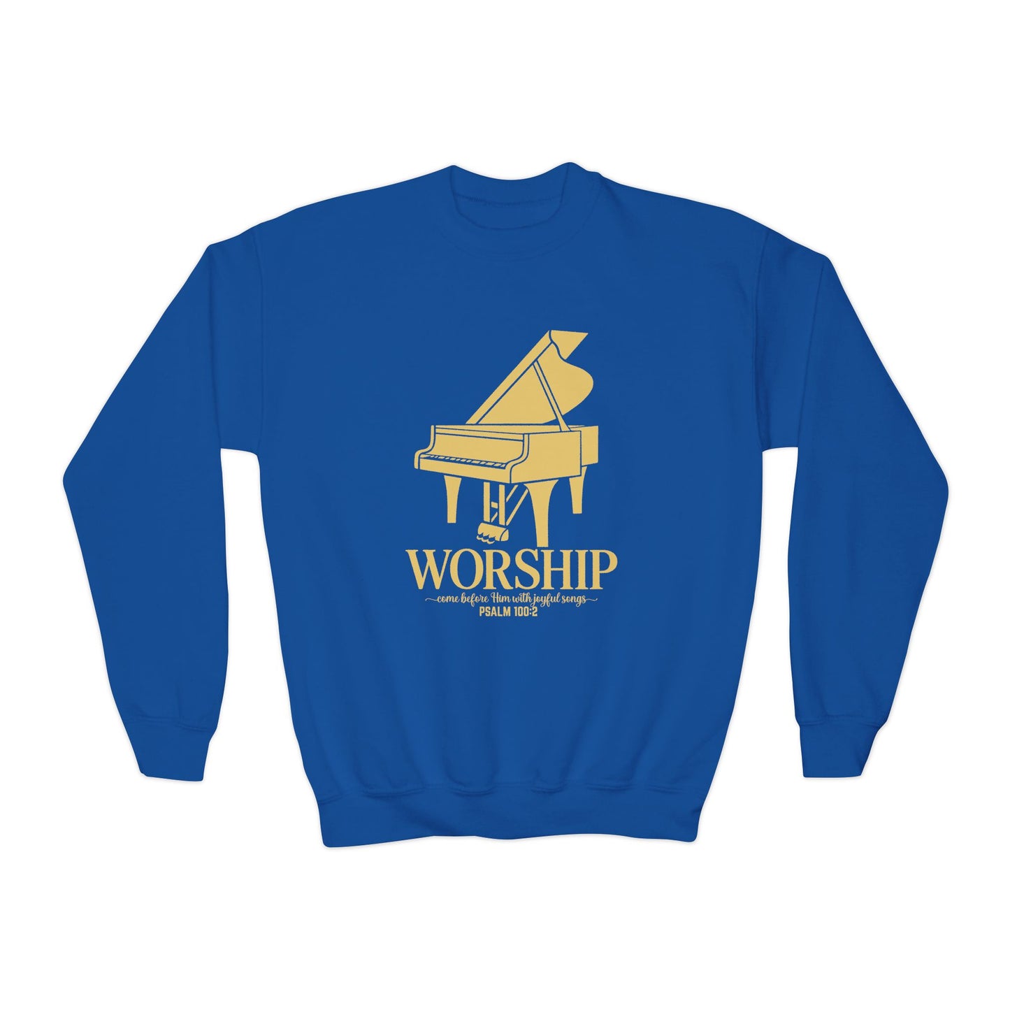 Youth Worship Crewneck Sweatshirt - Music, Faith, Christian, Gift for Teens, Youth Ministry Apparel