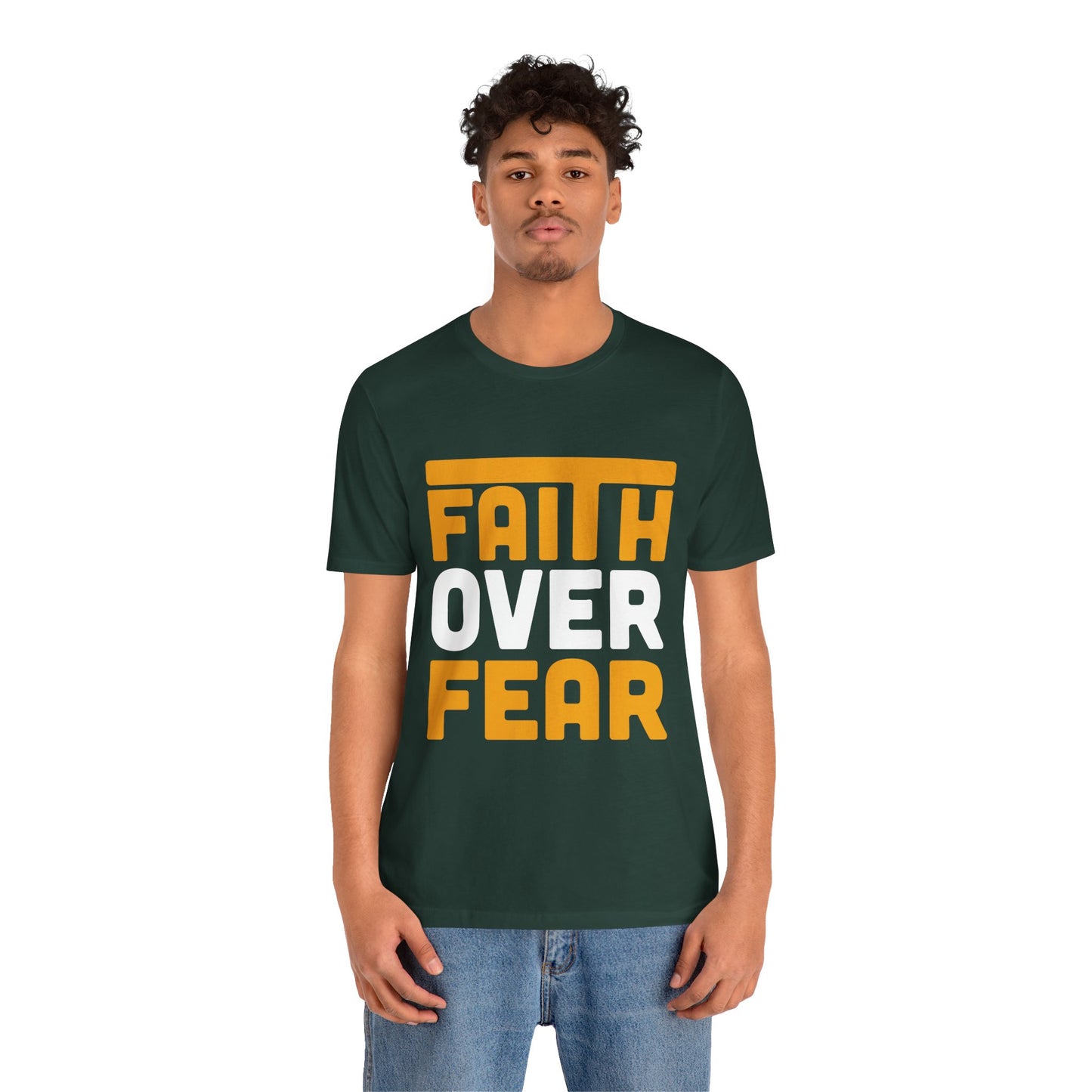 Faith Over Fear Tee - Inspirational Unisex Shirt for Encouragement, Motivational Gift, Daily Wear, Spiritual Apparel, Thoughtful Present