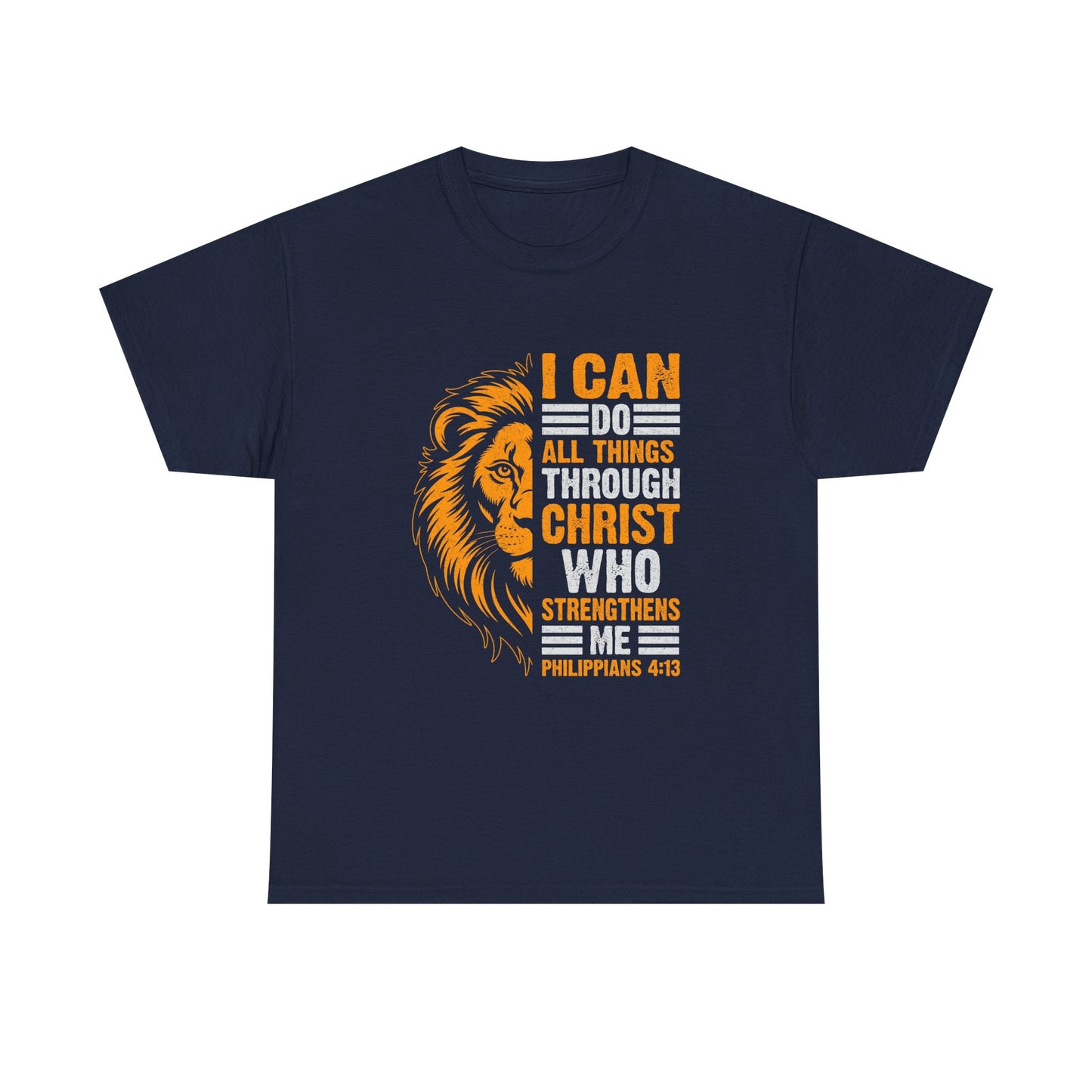 Inspirational Lion T-Shirt - Faith, Strength, Motivational Apparel, Christian Gifts, Biblical Quotes, Encouragement Wear