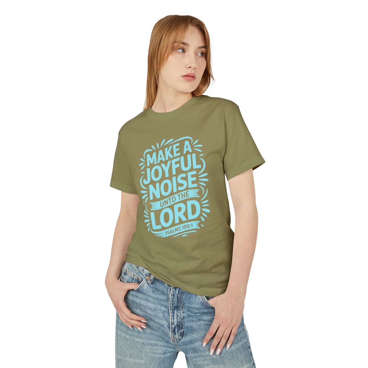 Joyful Noise Tee - Unisex Garment-Dyed Cotton Shirt, Faith-Based Apparel, Christian Gift, Inspirational Tee, Summer Wear, Church Outing