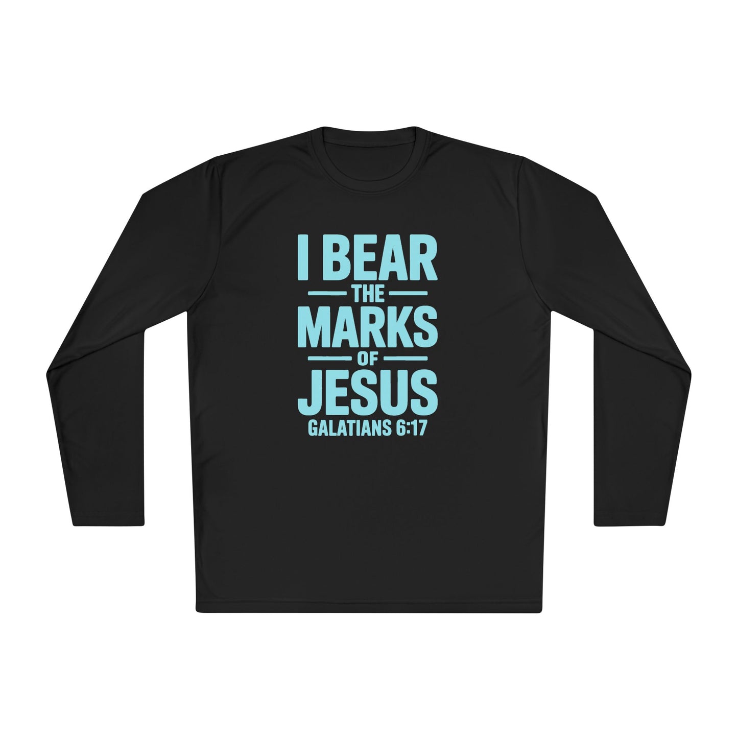 Unisex Lightweight Long Sleeve Tee - I Bear the Marks of Jesus, Faith-Based Apparel, Christian Gift, Inspirational Top, Galatians 6:17