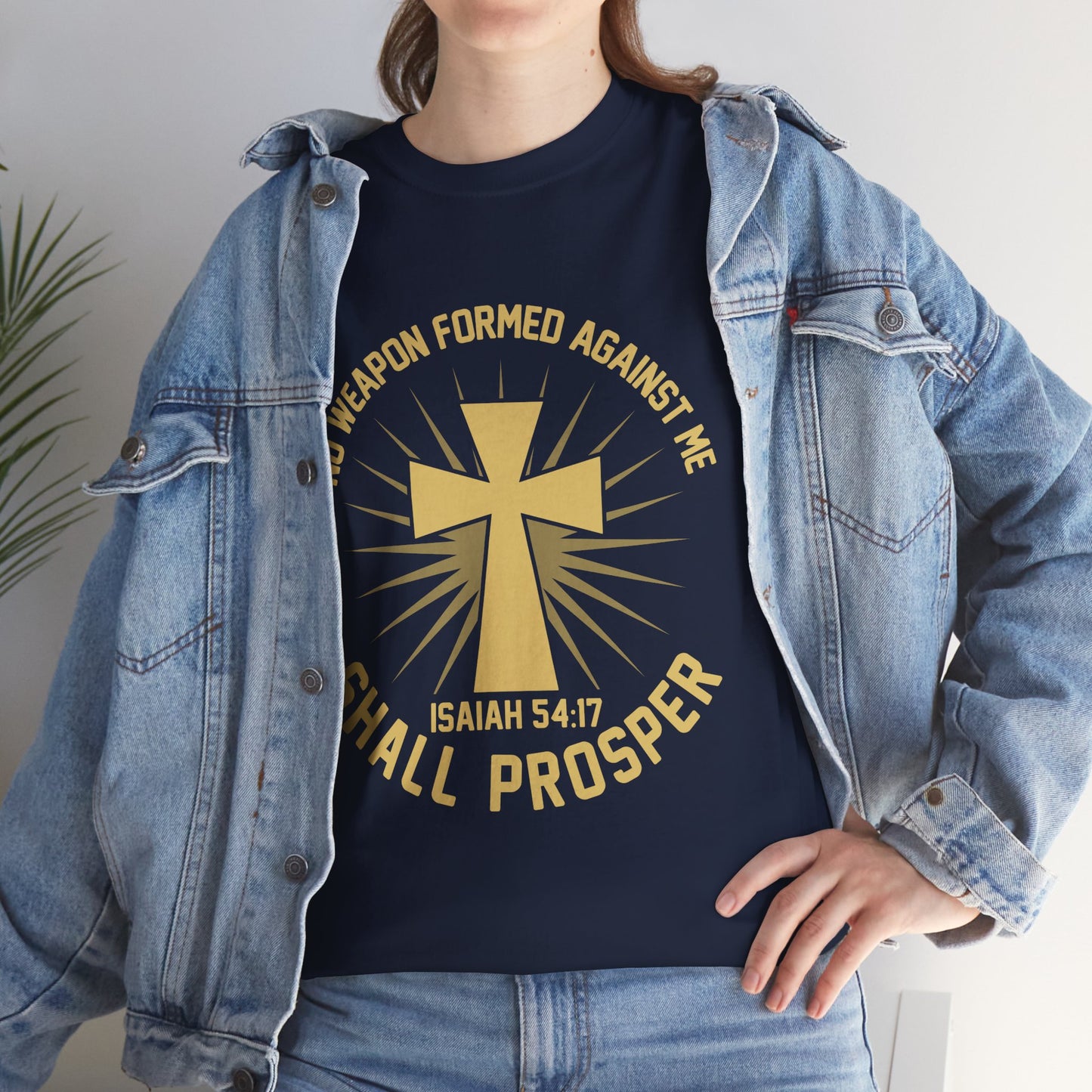 Inspirational Christian Tee - No Weapon Formed Against Me, Faith Shirt, Spiritual Gift, Church Apparel, Motivational Wear, Religious Message