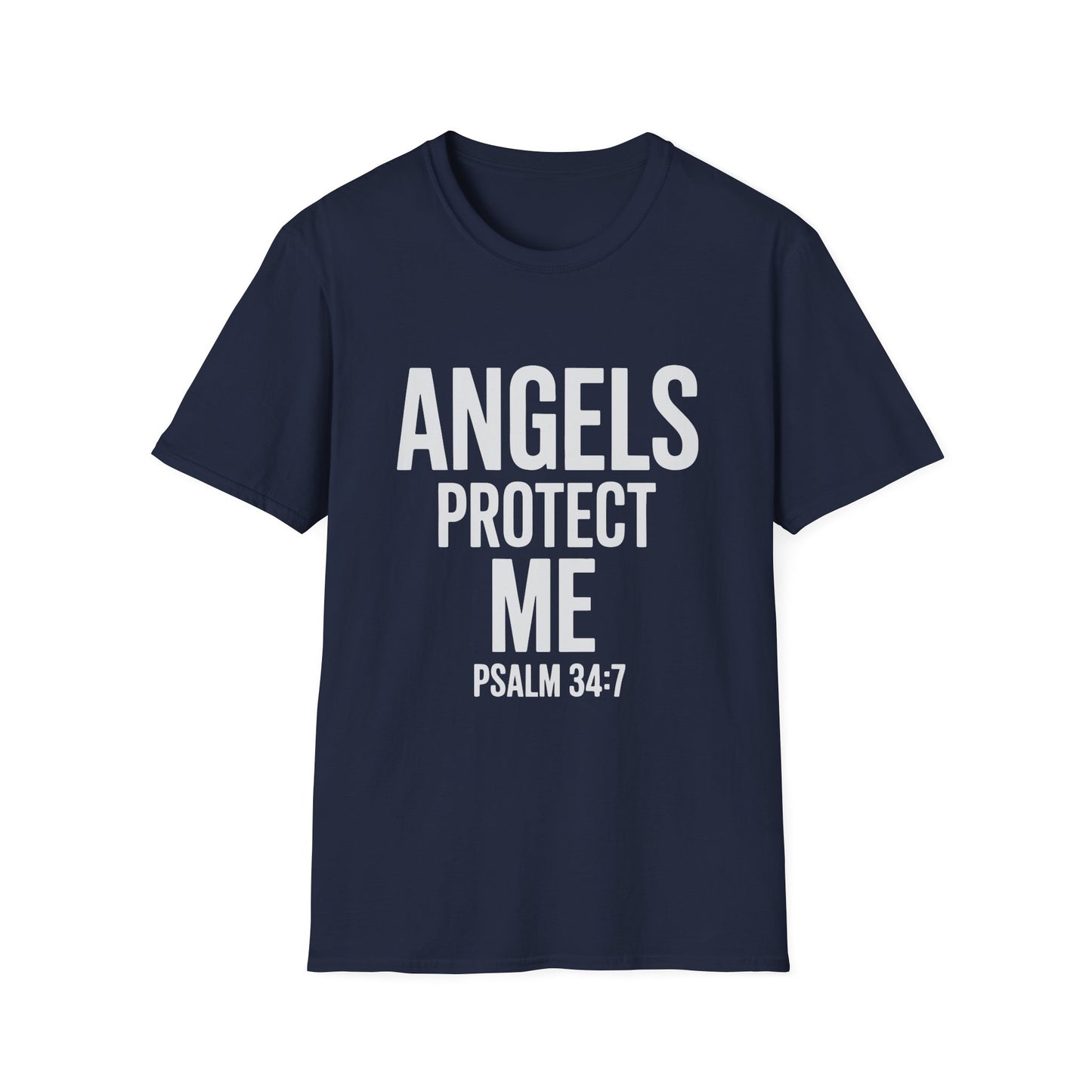 Unisex Softstyle T-Shirt with Inspirational Quote - 'Angels Protect Me', Comfortable Tee for Faith, Spiritual Gift, Everyday Wear, [...]