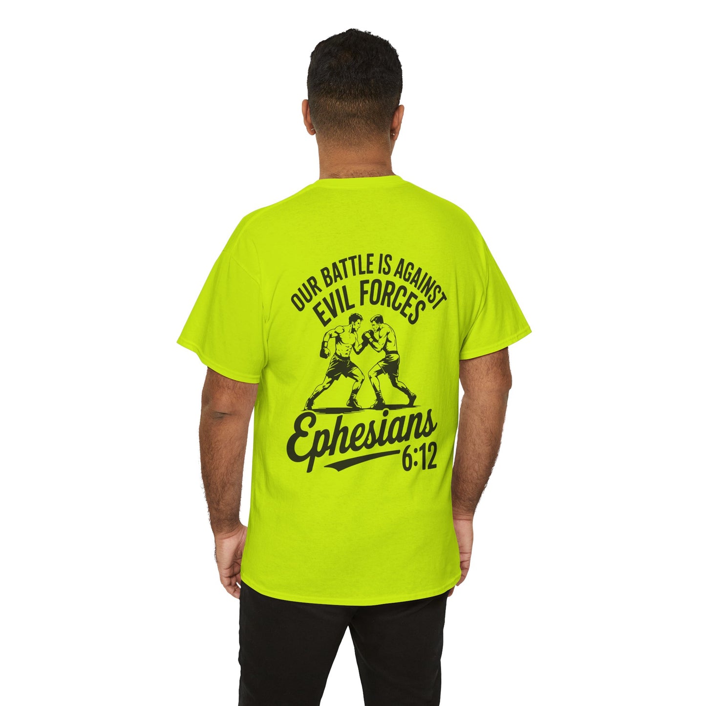 Unisex Heavy Cotton Tee with Ephesians 6:12 Design - Faith-Based Apparel, Religious T-Shirt, Inspirational Gift, Everyday Wear, [...]