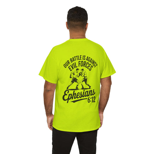 Unisex Heavy Cotton Tee with Ephesians 6:12 Design - Faith-Based Apparel, Religious T-Shirt, Inspirational Gift, Everyday Wear, [...]