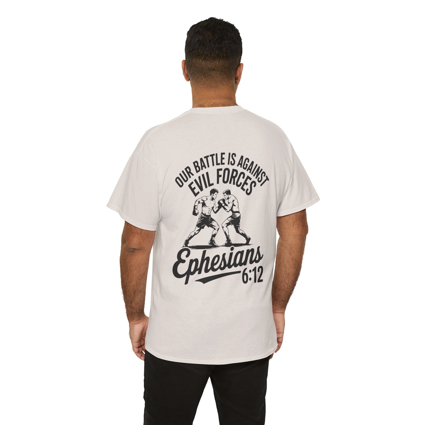 Unisex Heavy Cotton Tee with Ephesians 6:12 Design - Faith-Based Apparel, Religious T-Shirt, Inspirational Gift, Everyday Wear, [...]