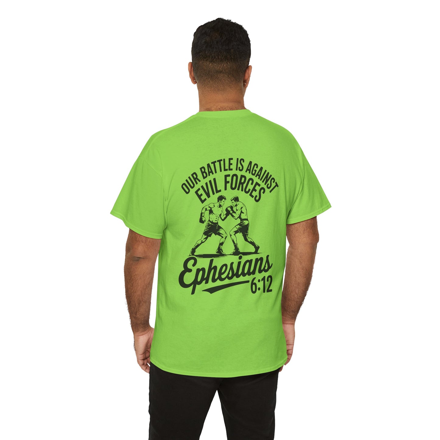 Unisex Heavy Cotton Tee with Ephesians 6:12 Design - Faith-Based Apparel, Religious T-Shirt, Inspirational Gift, Everyday Wear, [...]