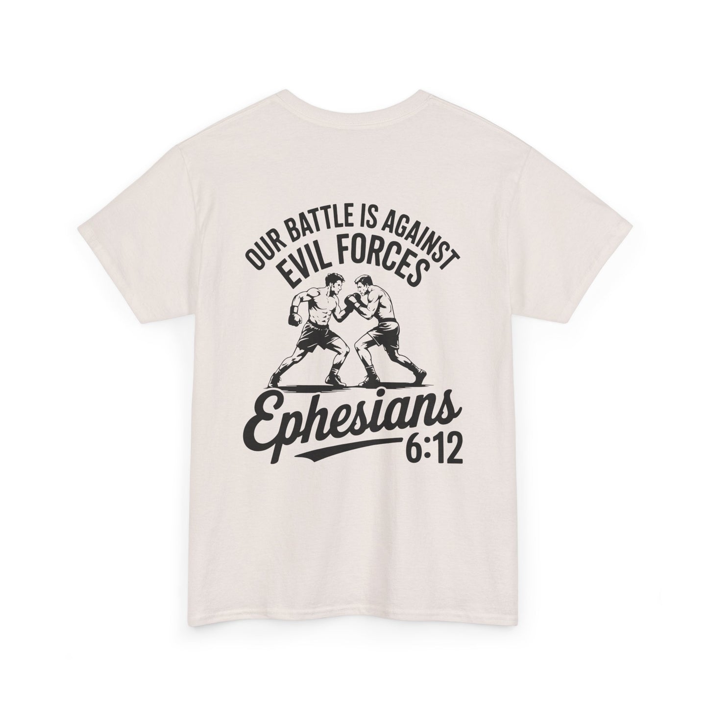 Unisex Heavy Cotton Tee with Ephesians 6:12 Design - Faith-Based Apparel, Religious T-Shirt, Inspirational Gift, Everyday Wear, [...]