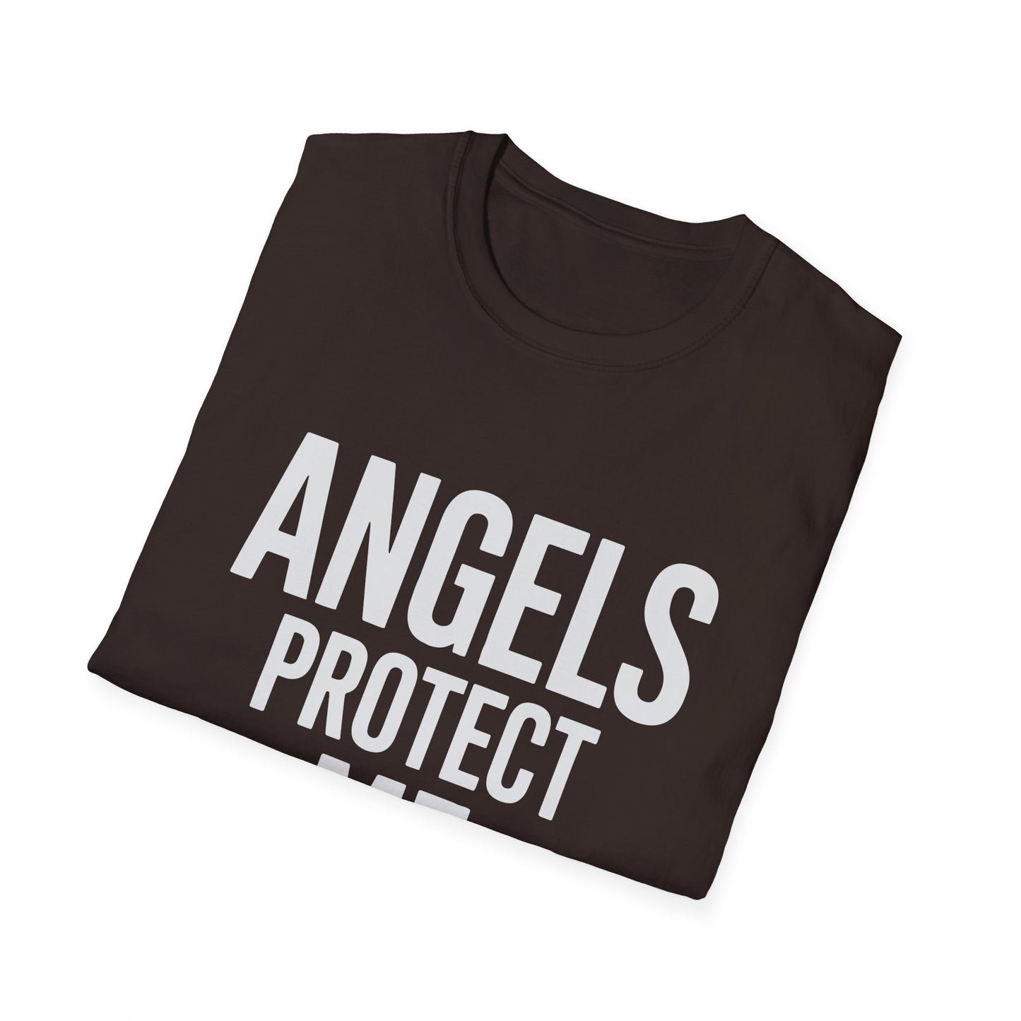 Unisex Softstyle T-Shirt with Inspirational Quote - 'Angels Protect Me', Comfortable Tee for Faith, Spiritual Gift, Everyday Wear, [...]