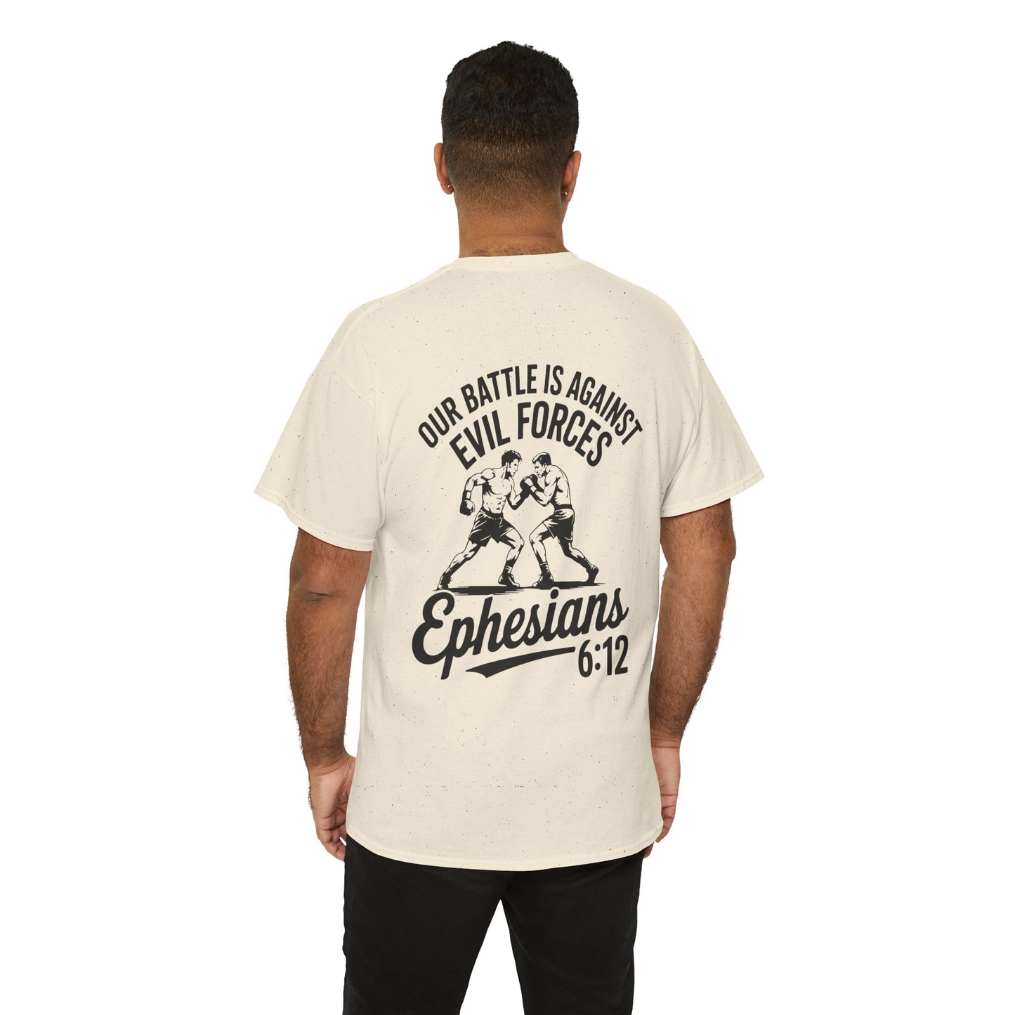Unisex Heavy Cotton Tee with Ephesians 6:12 Design - Faith-Based Apparel, Religious T-Shirt, Inspirational Gift, Everyday Wear, [...]