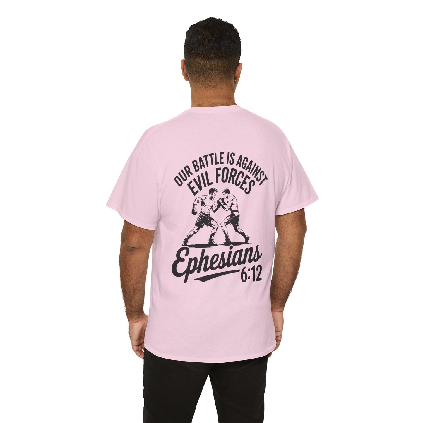 Unisex Heavy Cotton Tee with Ephesians 6:12 Design - Faith-Based Apparel, Religious T-Shirt, Inspirational Gift, Everyday Wear, [...]