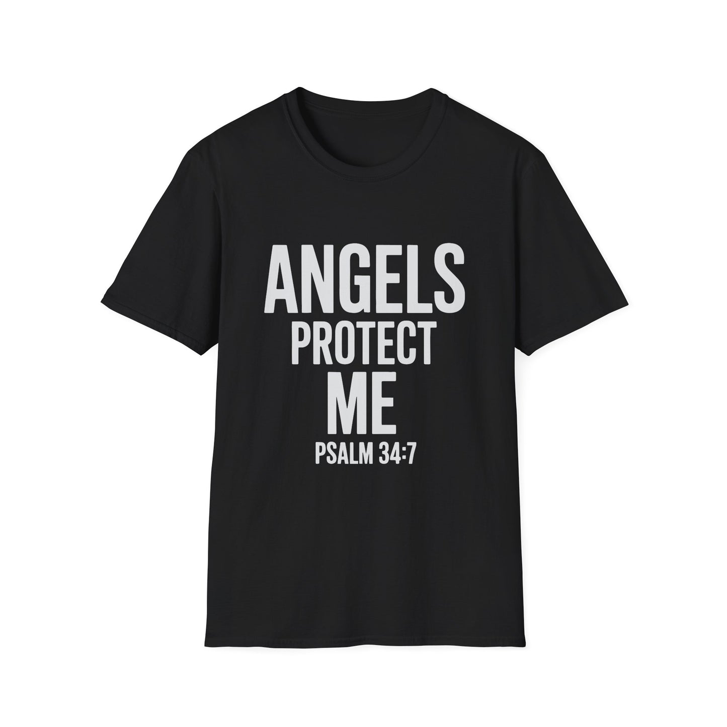 Unisex Softstyle T-Shirt with Inspirational Quote - 'Angels Protect Me', Comfortable Tee for Faith, Spiritual Gift, Everyday Wear, [...]