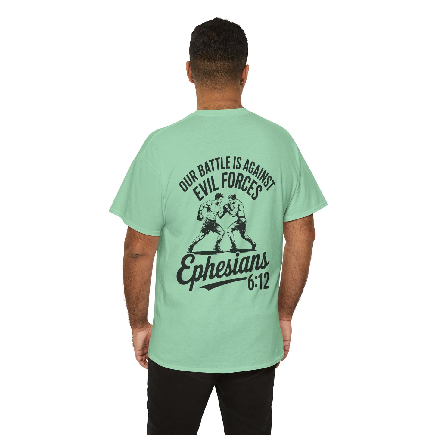 Unisex Heavy Cotton Tee with Ephesians 6:12 Design - Faith-Based Apparel, Religious T-Shirt, Inspirational Gift, Everyday Wear, [...]