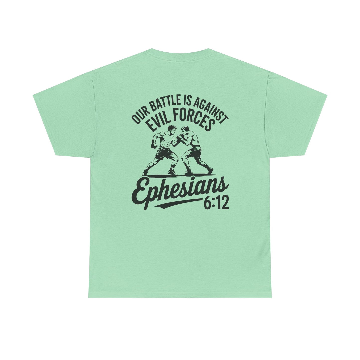 Unisex Heavy Cotton Tee with Ephesians 6:12 Design - Faith-Based Apparel, Religious T-Shirt, Inspirational Gift, Everyday Wear, [...]