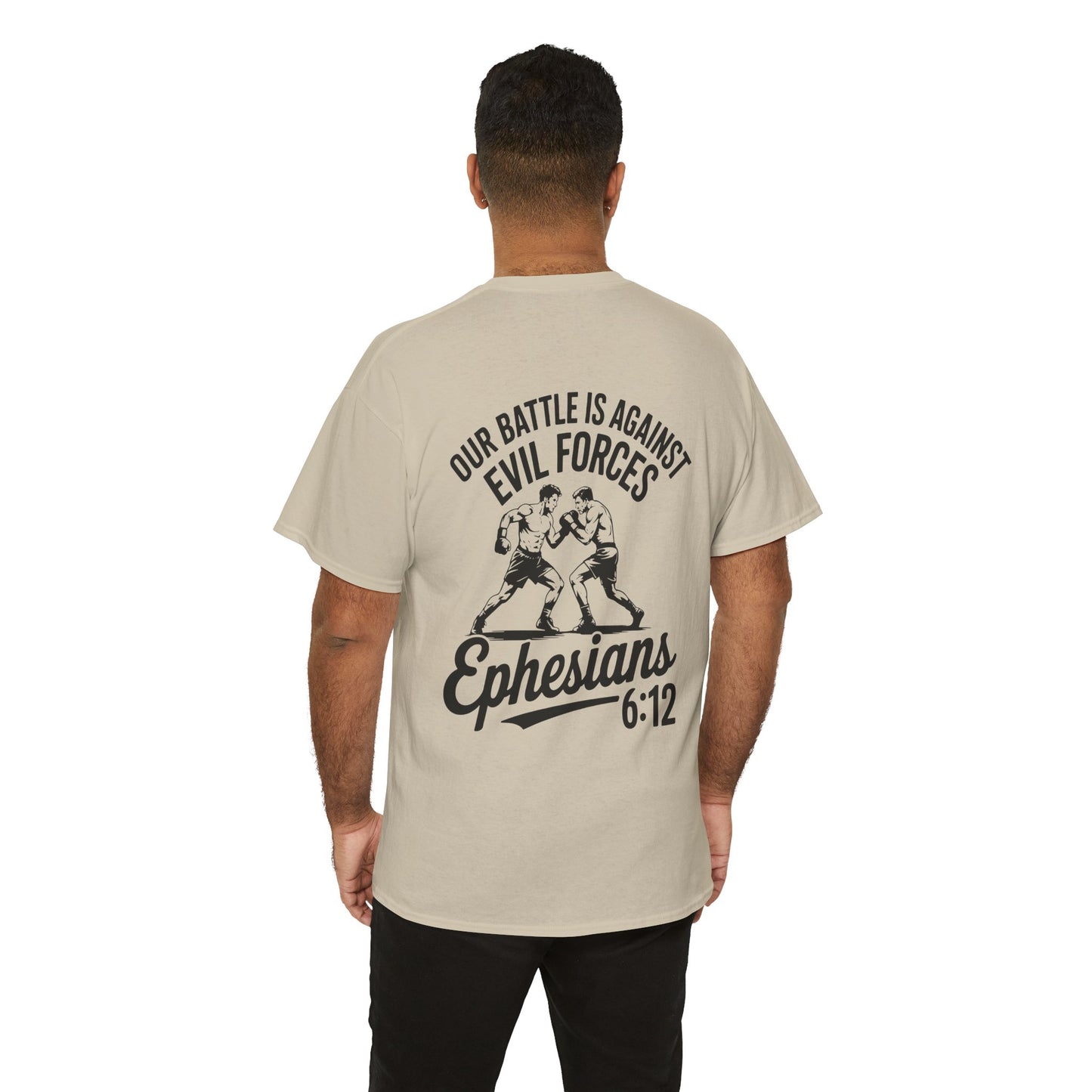 Unisex Heavy Cotton Tee with Ephesians 6:12 Design - Faith-Based Apparel, Religious T-Shirt, Inspirational Gift, Everyday Wear, [...]