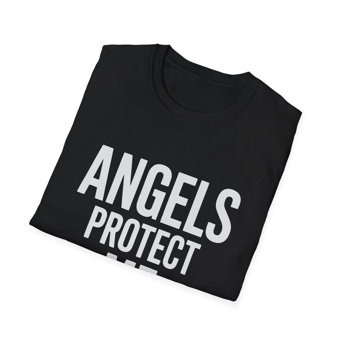 Unisex Softstyle T-Shirt with Inspirational Quote - 'Angels Protect Me', Comfortable Tee for Faith, Spiritual Gift, Everyday Wear, [...]
