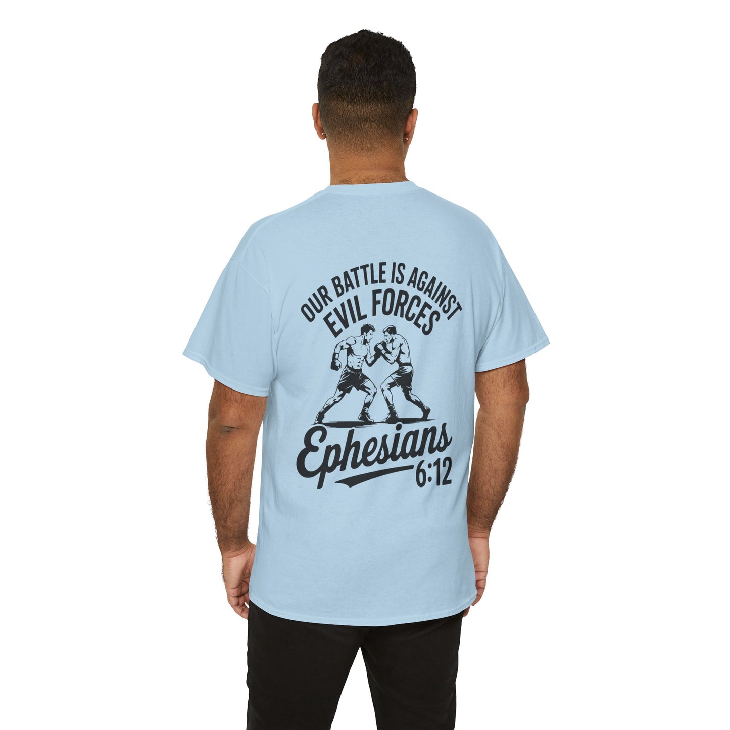 Unisex Heavy Cotton Tee with Ephesians 6:12 Design - Faith-Based Apparel, Religious T-Shirt, Inspirational Gift, Everyday Wear, [...]