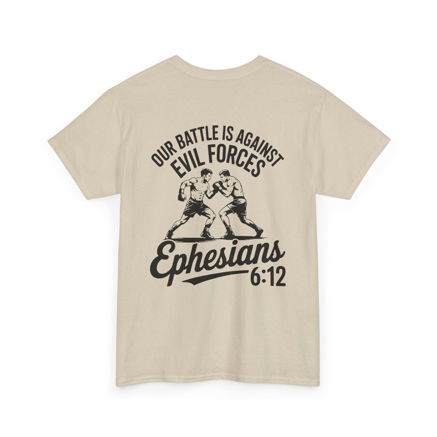 Unisex Heavy Cotton Tee with Ephesians 6:12 Design - Faith-Based Apparel, Religious T-Shirt, Inspirational Gift, Everyday Wear, [...]