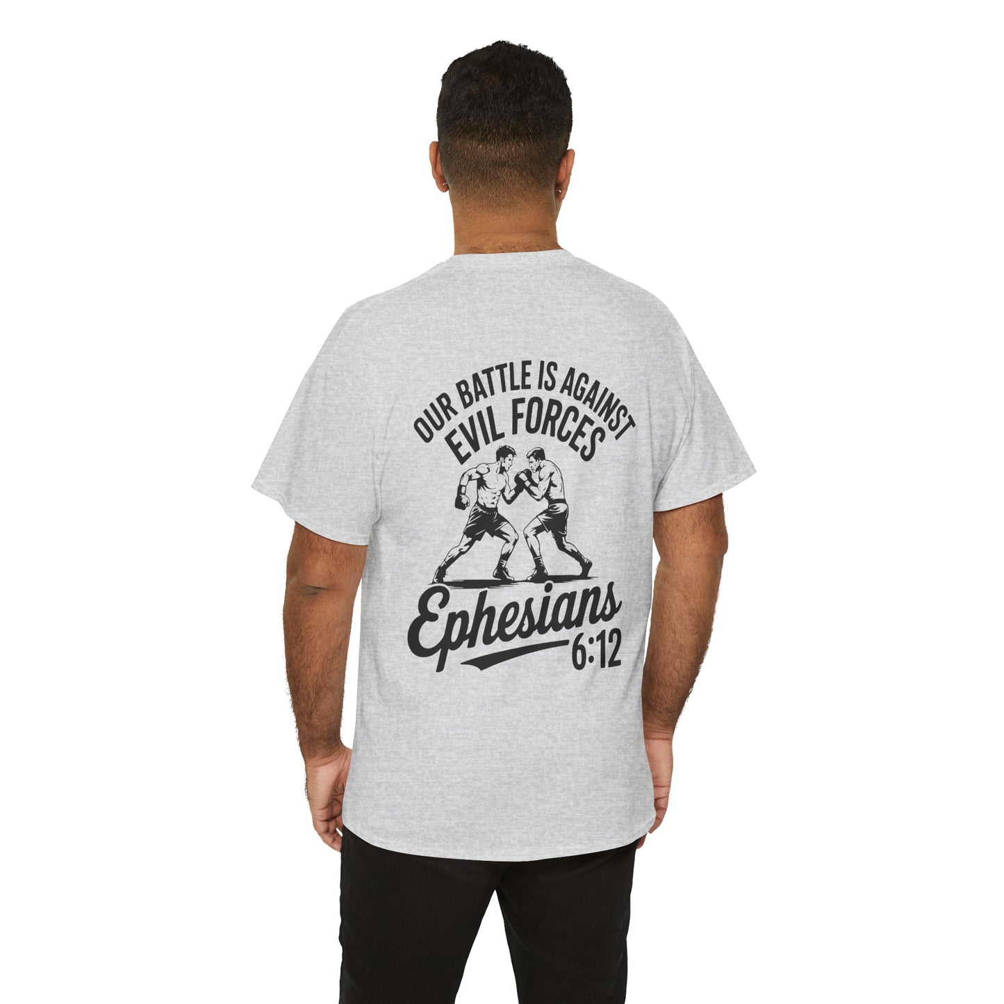 Unisex Heavy Cotton Tee with Ephesians 6:12 Design - Faith-Based Apparel, Religious T-Shirt, Inspirational Gift, Everyday Wear, [...]