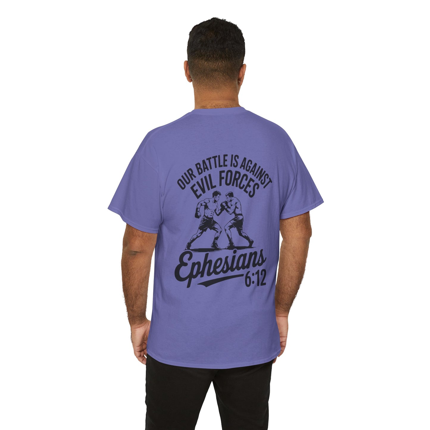 Unisex Heavy Cotton Tee with Ephesians 6:12 Design - Faith-Based Apparel, Religious T-Shirt, Inspirational Gift, Everyday Wear, [...]